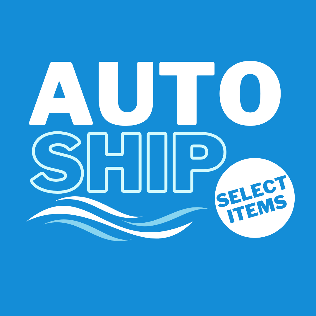 Blue background with white and light blue text that says 'Auto Shop' and 'Select Items' in a circle, with wave-like graphics.