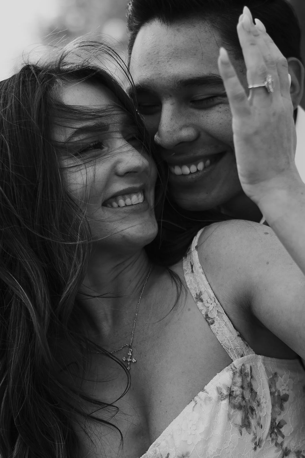 Bride and groom in an intimate embrace, captured by wedding day photographer Poise & Ivy Imagery
