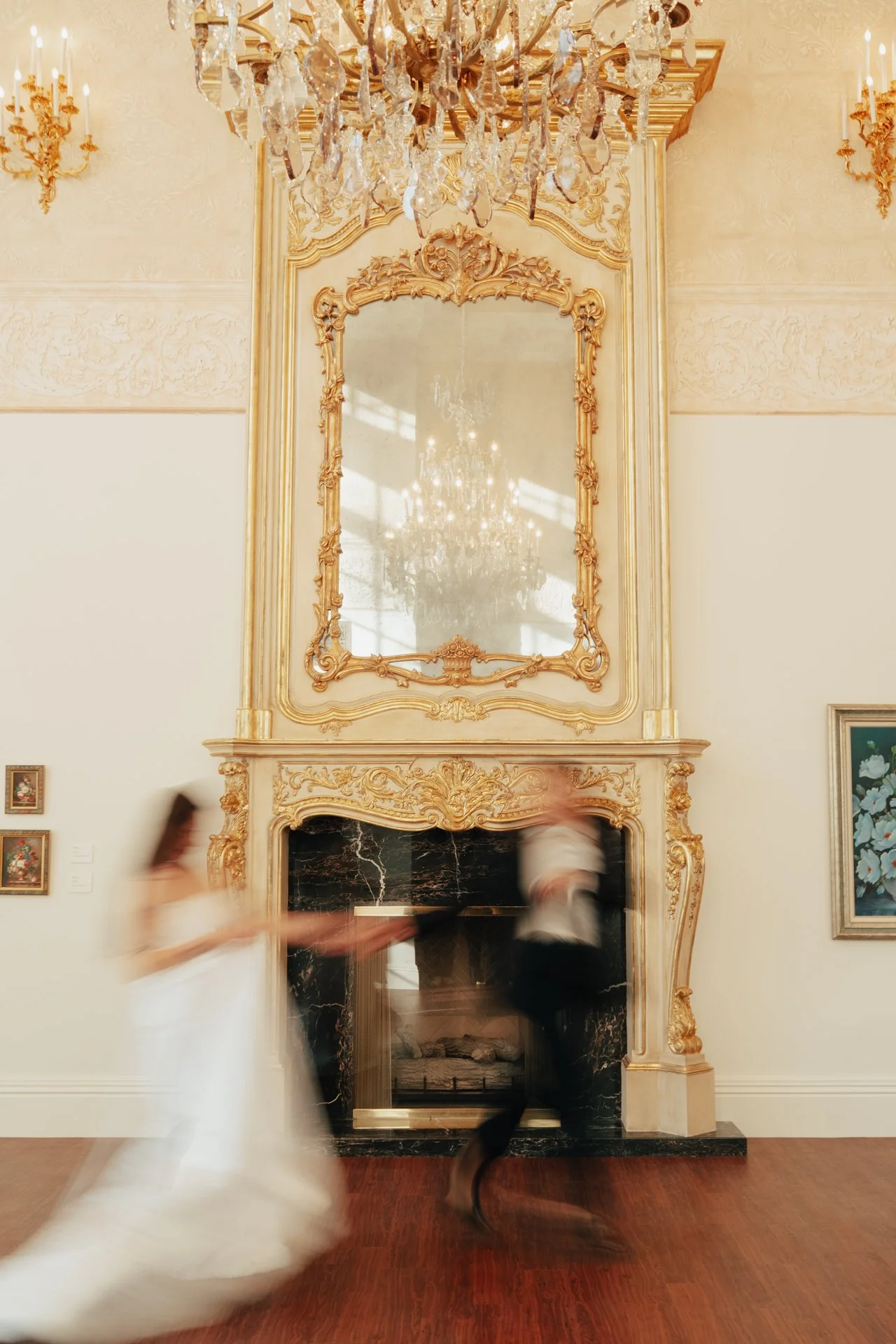 two brides celebrate their love in an ornate museum of art - poise and ivy imagery