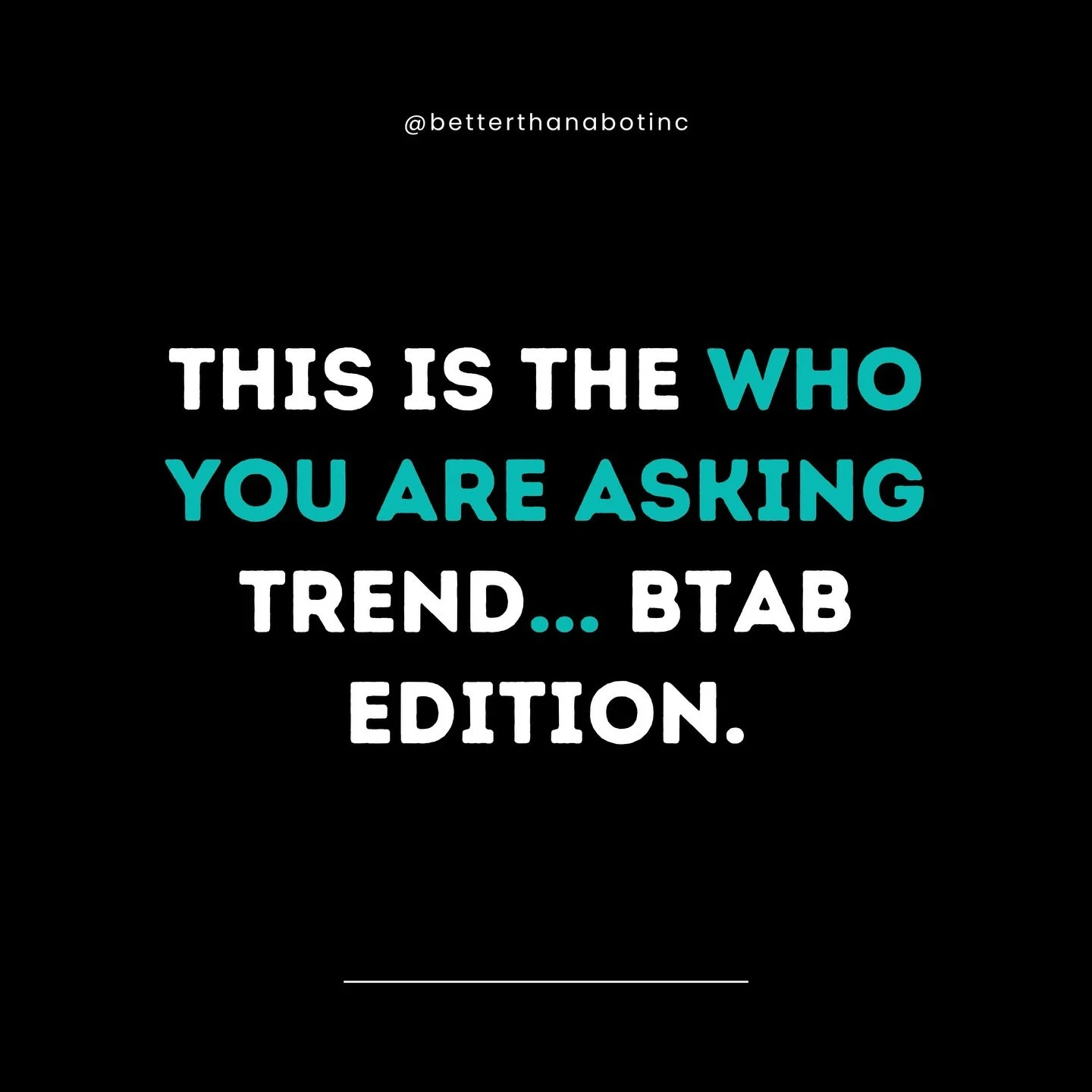 I had to jump on this adorable trend! Meet the girl behind @betterthanabotinc. 🥹✨

#thisiswhoyourasking 
#howitstarted 
#personalassistant
#virtualassistant
#yycbusiness