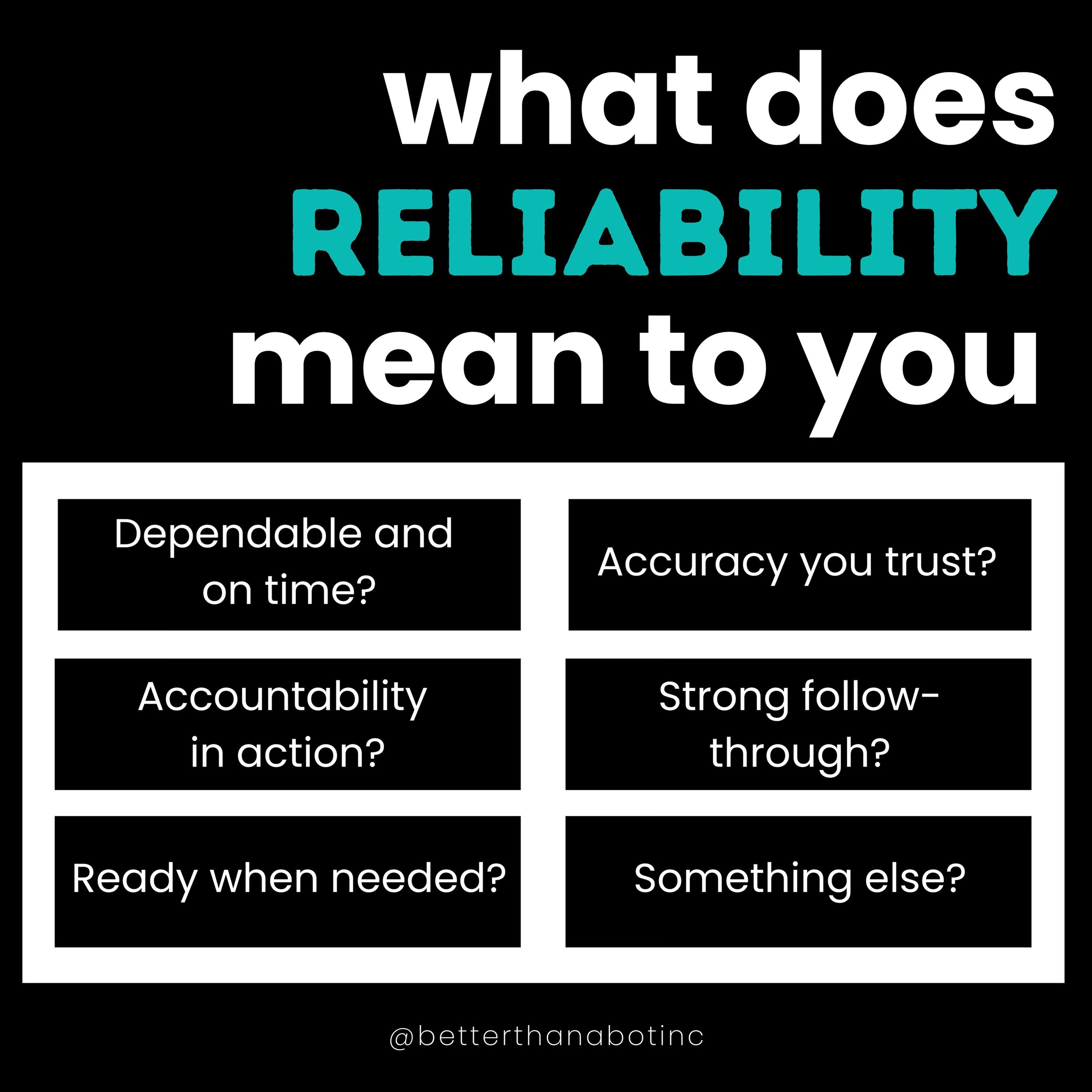 Reliability looks different to everyone, but having someone you can count on makes all the difference. Life runs smoother when you have someone reliable in your corner. From errands to life admin and everything in between, having dependable support g