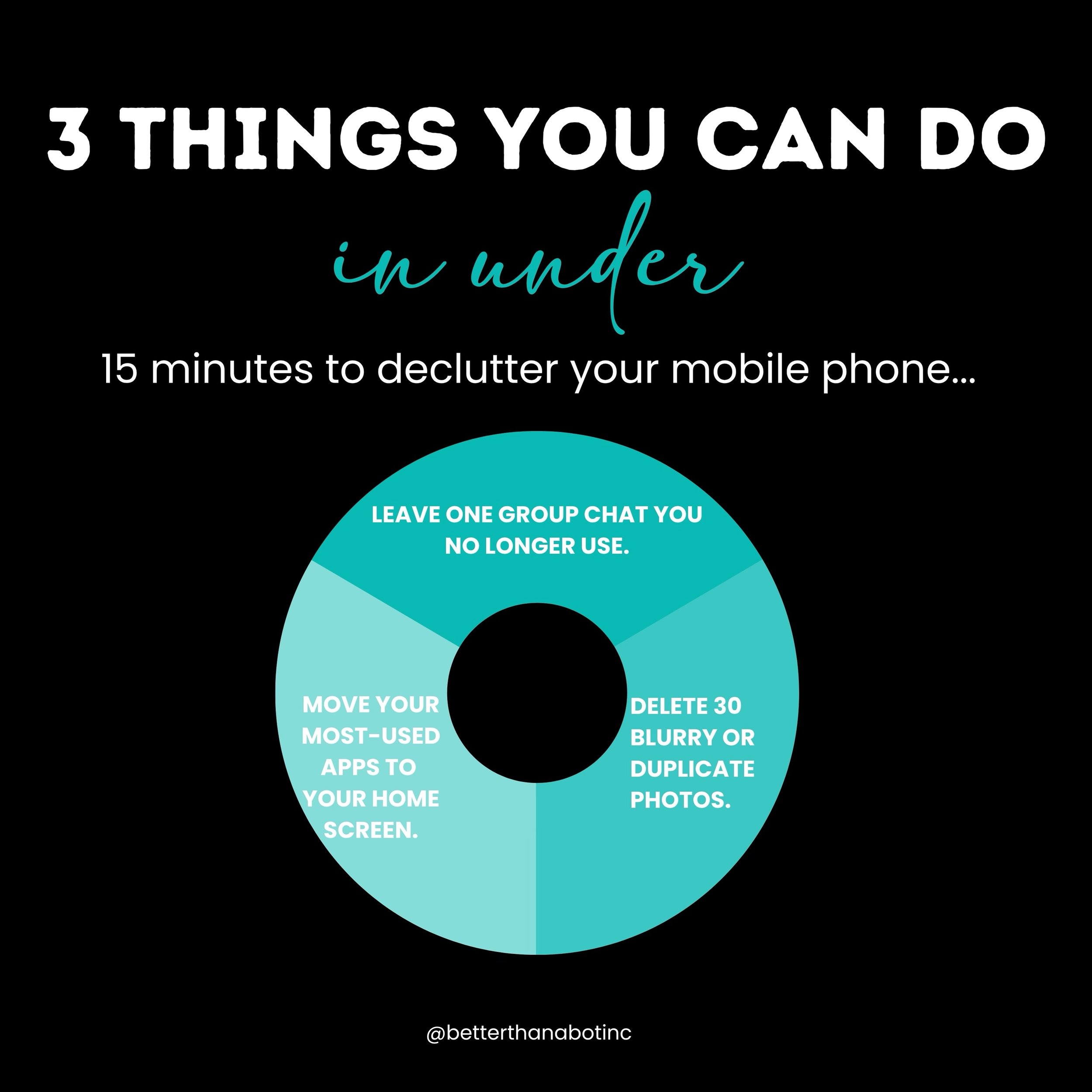 Your phone is often the first thing you look at in the morning and the last thing you see at night. When it&rsquo;s filled with notifications, unused apps, screenshots, and digital clutter, it can quietly add to your stress and distraction levels.

T