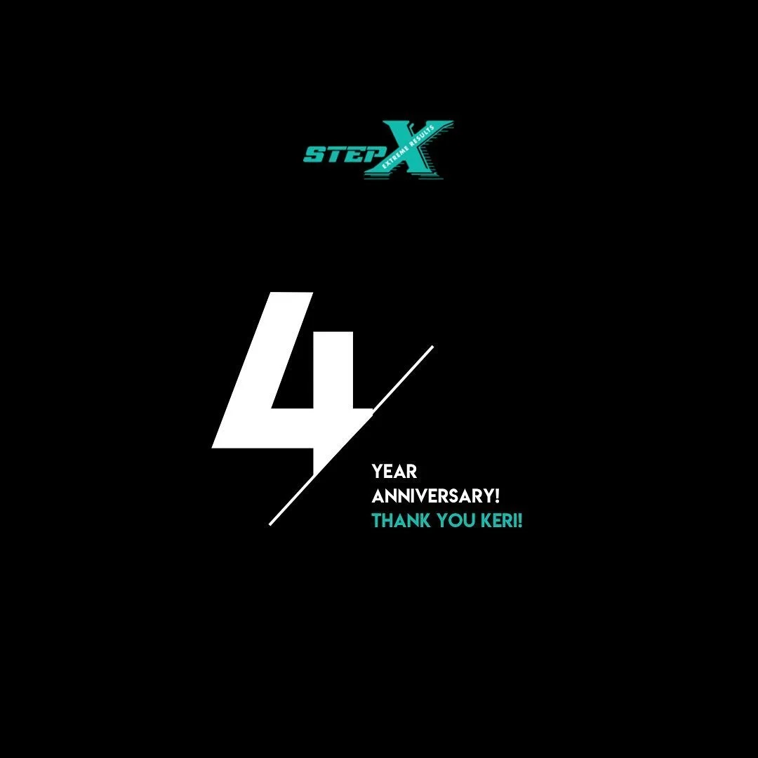 Happy Anniversary StepX! Thank you so much for your dedication to us students and for keeping everyone on track. Love you!! You are an inspiration! #fitnessmotivation #getripped #stepxfitness #sweatittogetit #pushitrealgood