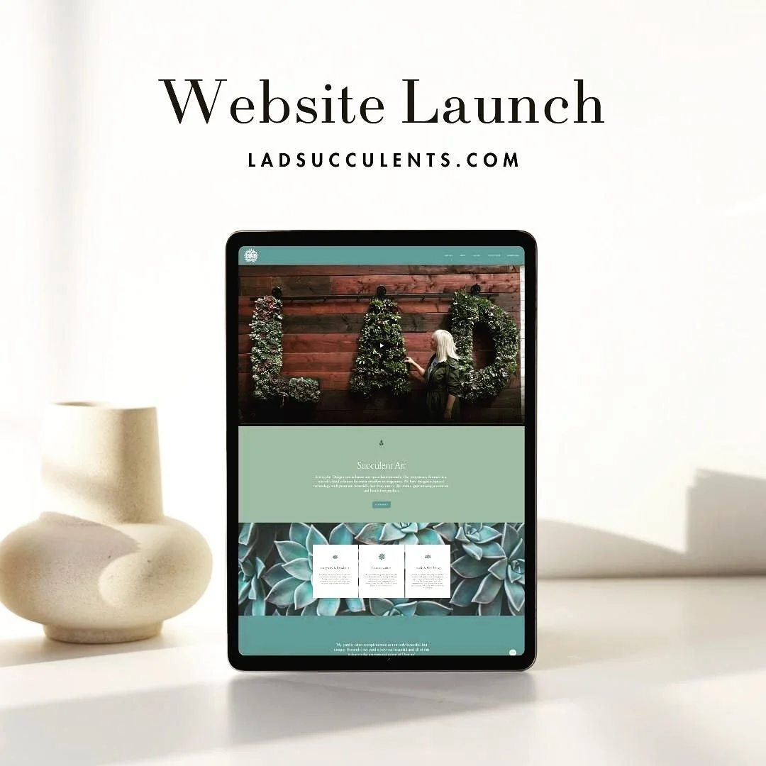 New website launched for Dwona of LAD Succulents.  Dwona creates beautifully crafted succulent art for her clients. I believe this website showcases her work beautifully. Go to www.ladsucculents.com to see the new site. #squarespacedesign #squarespac