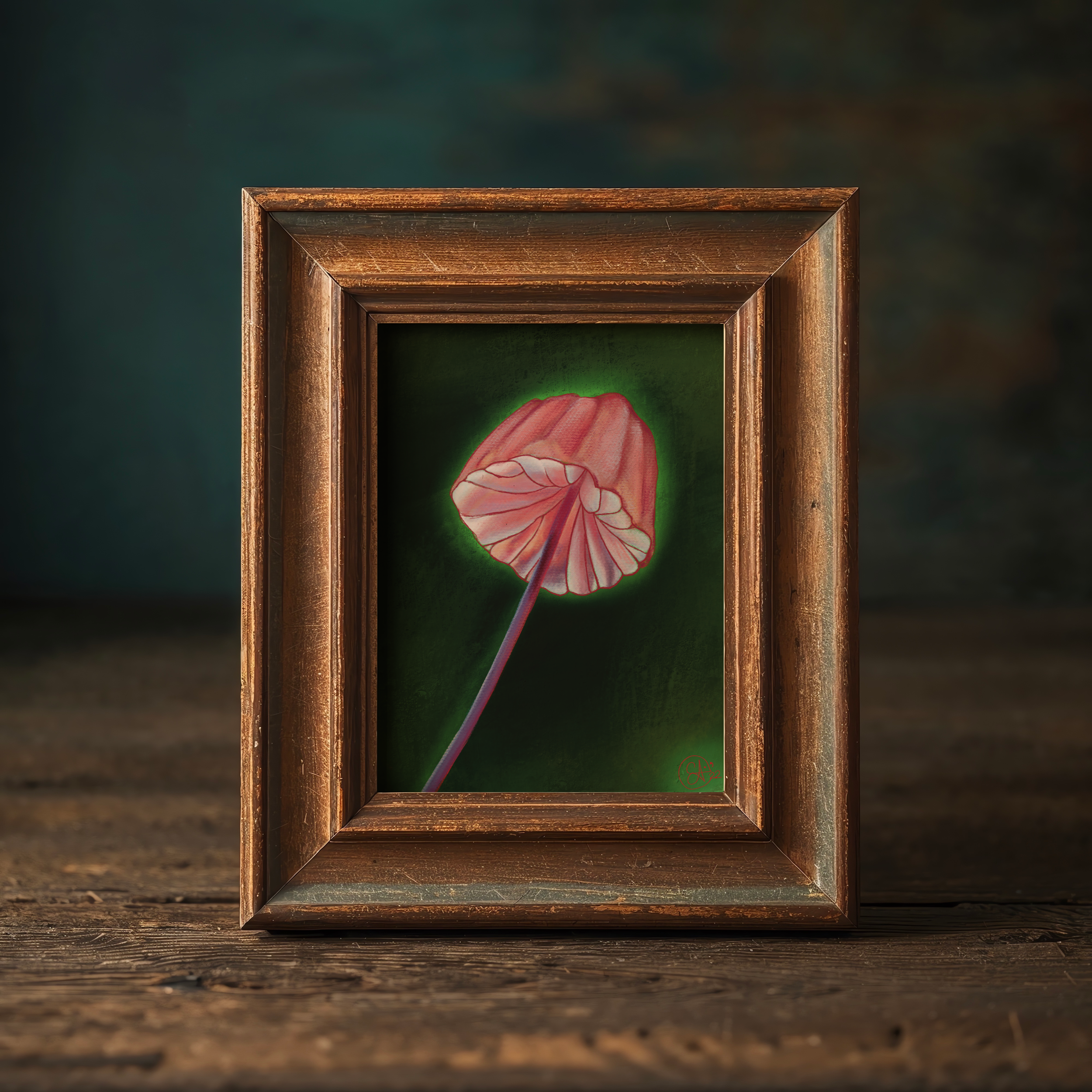 Barbiecore Pink Mushroom, Magical Mystery Mushroom Series , 8"x10" Archival Art Print