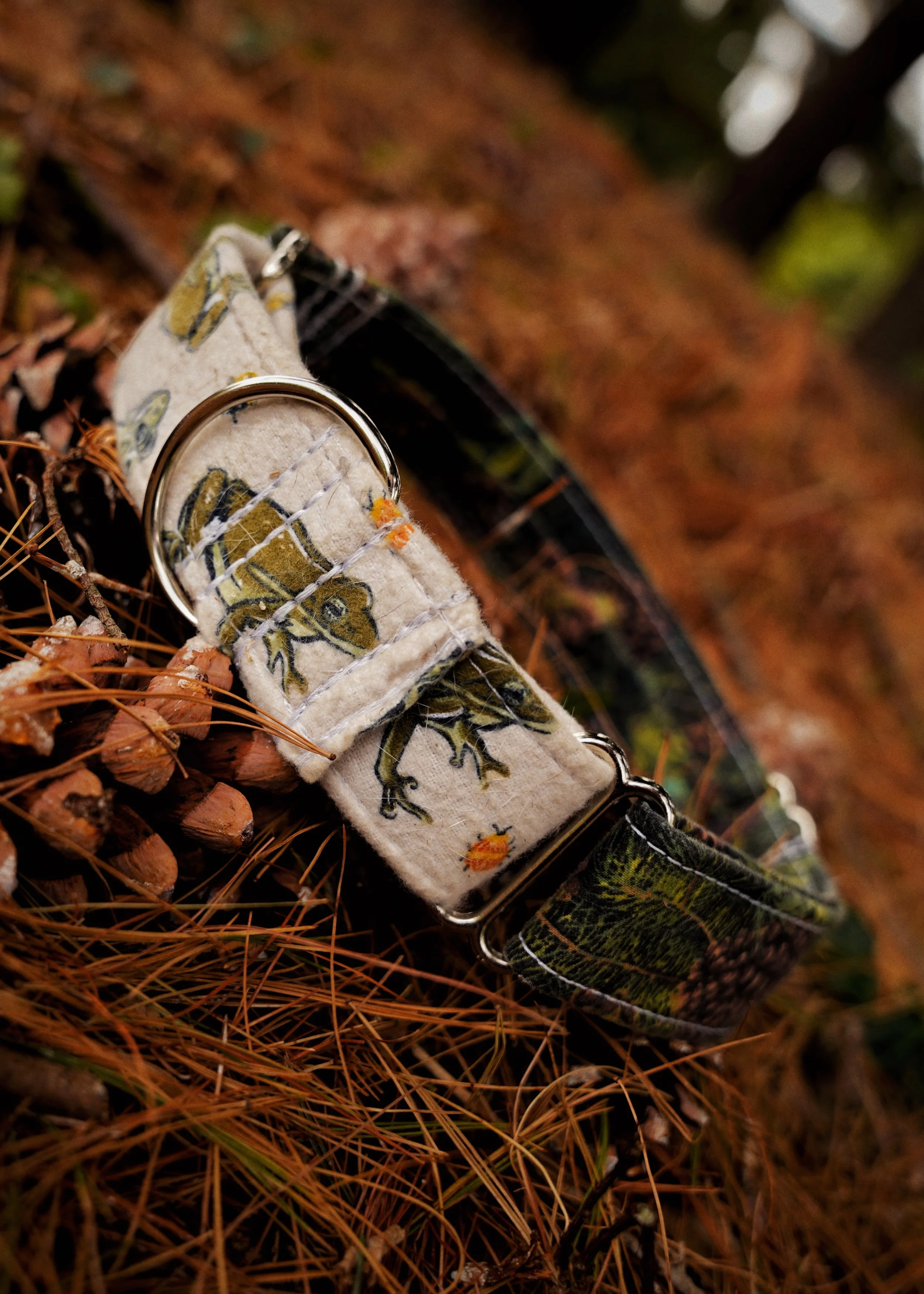 Dog Collar handmade in flannel and cotton