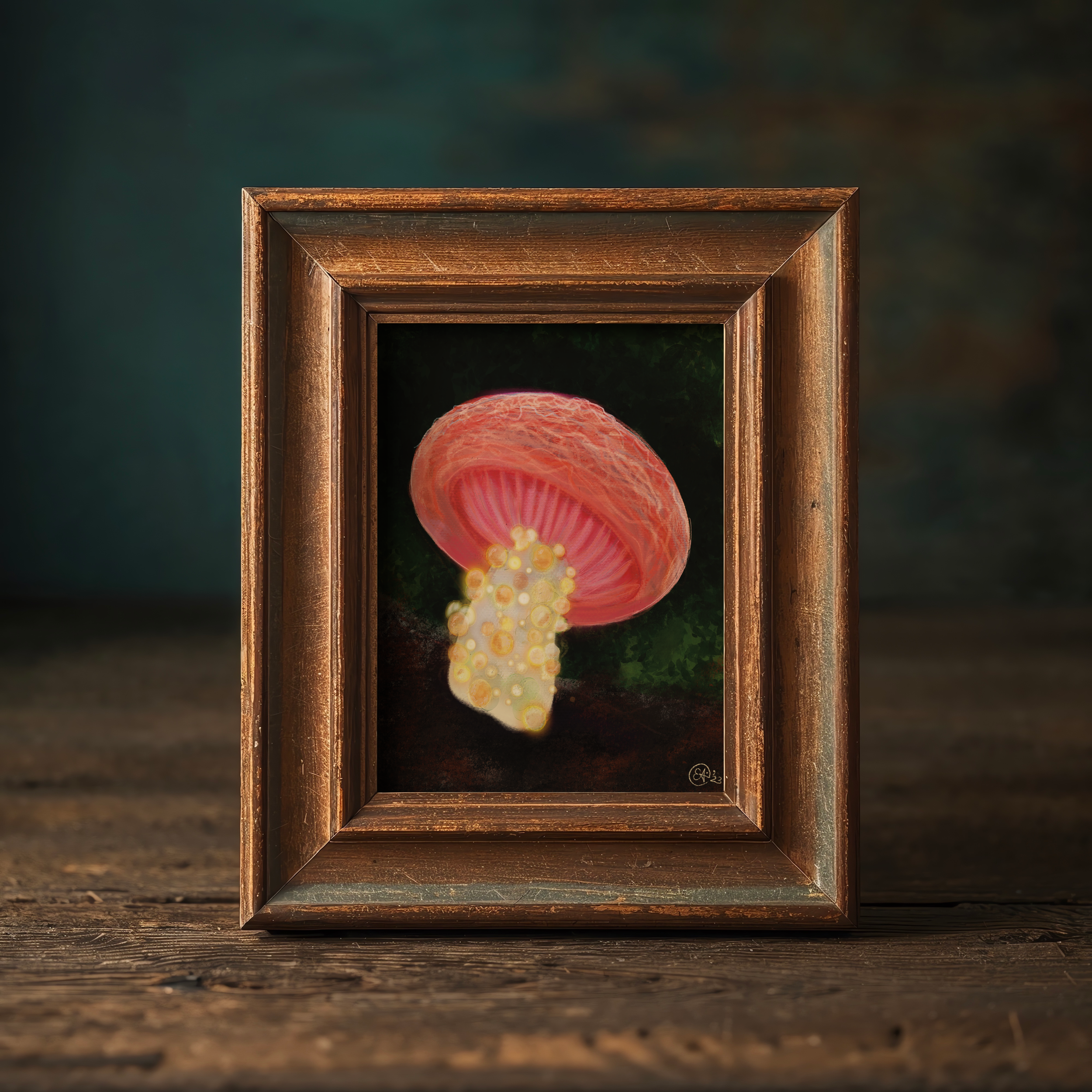 Pink Bubble Mushroom, Magical Mystery Mushroom Series , 8"x10" Archival Art Print