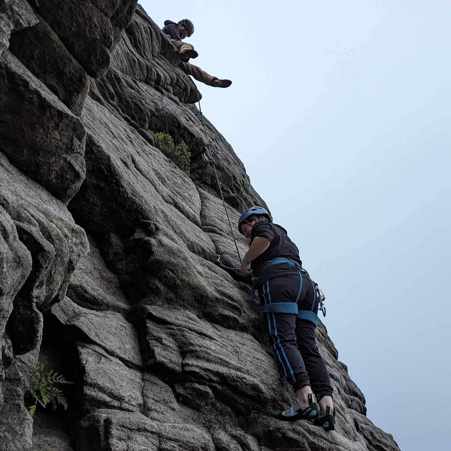 Eight months ago I wanted to be here. Clinging to some greasy gritstone. Safely seconding. Soft grass underfoot and clinking metal and rope heavy in my shoulders. My own bag of gear and a bunch of kind climbers around me. The air on my face at the to