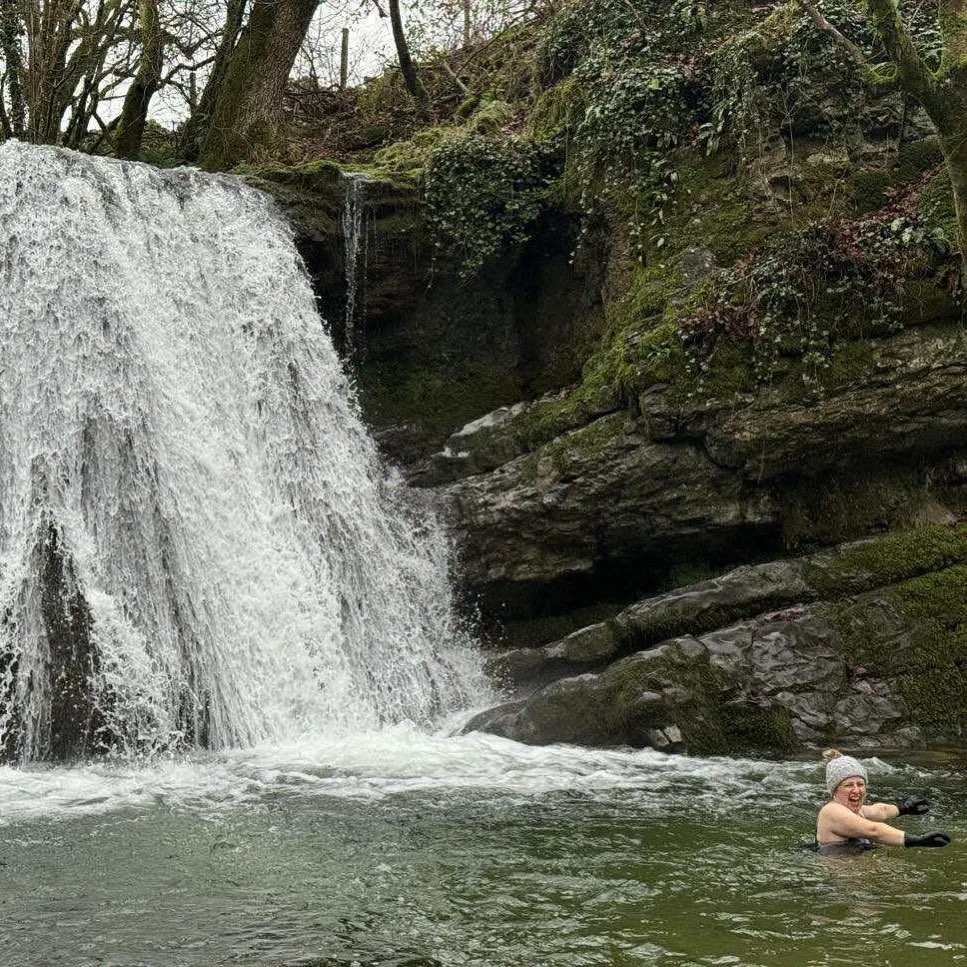 Restoring my soul. 

#wildswimming #waterfall #pilgrimage #wateroflife #winterswims #pilgrimandpup