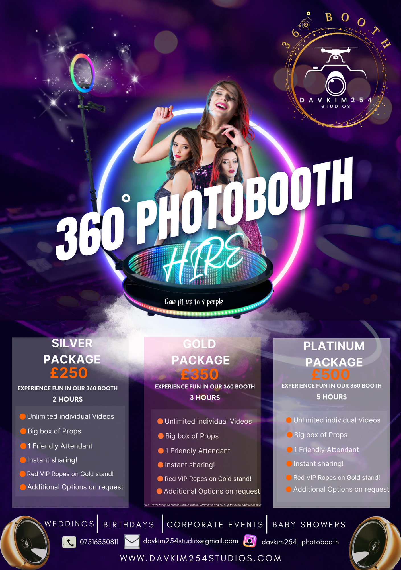 360 photobooth Hire near me — DAVKIM254 STUDIOS