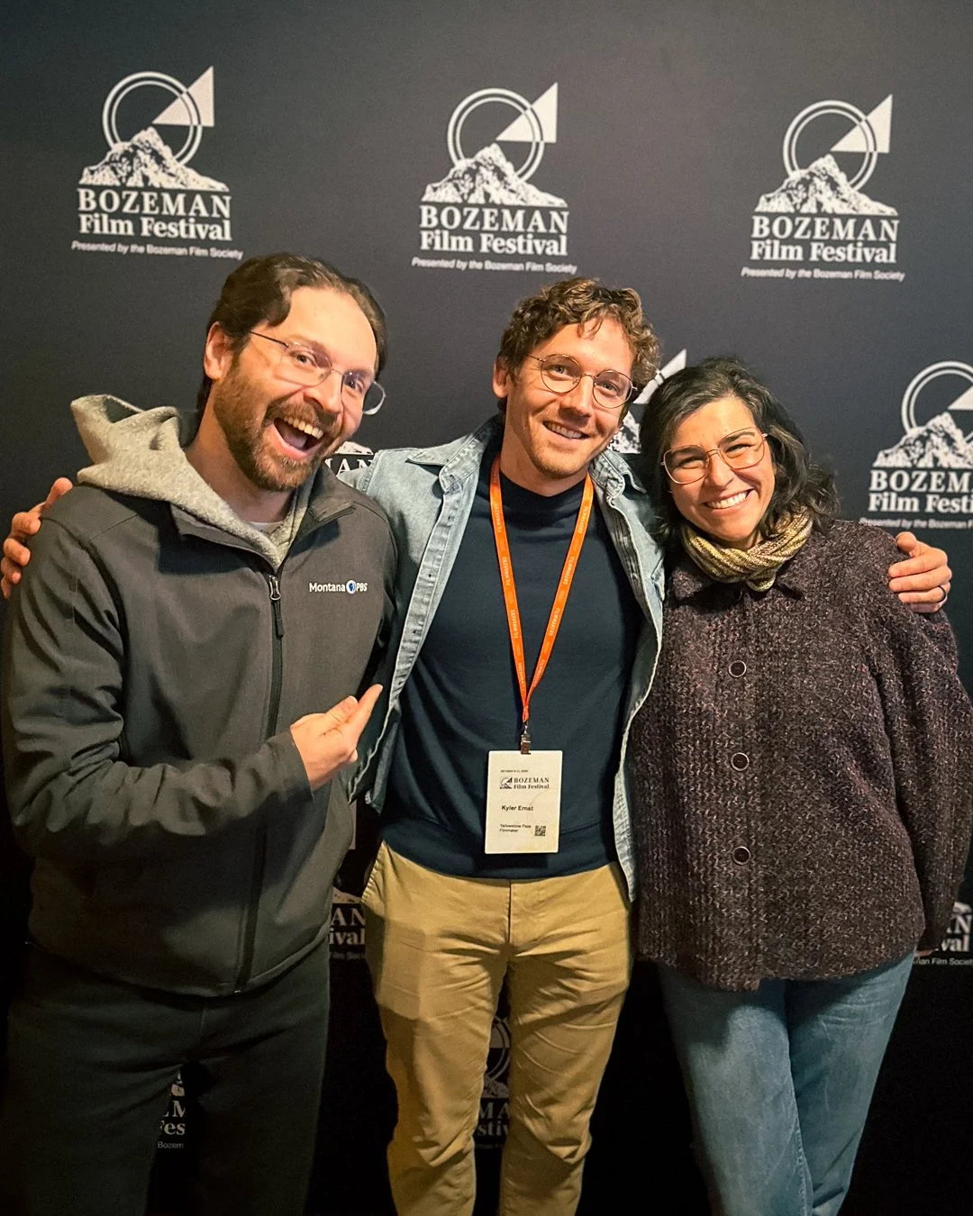 Well, that was fun! My film for @thehrdc screened at the @bozemanfilmfestival today, and I got to share the stage with filmmakers @bycatdale and Shaghayegh Majidi for the shorts block&rsquo;s Q&amp;A. And so much of the community was there &mdash;&nb