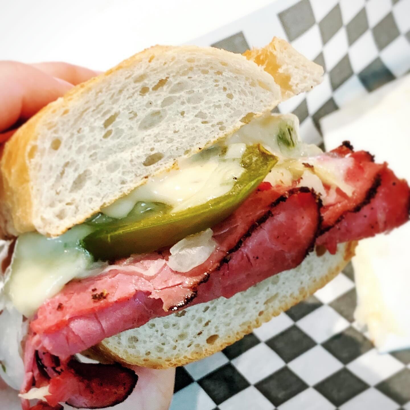 Have you tried the Myer Lansky with jalape&ntilde;os? It adds a whole new dimension to an already delicious sammy! 😋

What&rsquo;s on a Myer? Boar&rsquo;s Head Pastrami + Sauerkraut + Swiss + Russian dressing, on a sourdough baguette. Oh, and add th