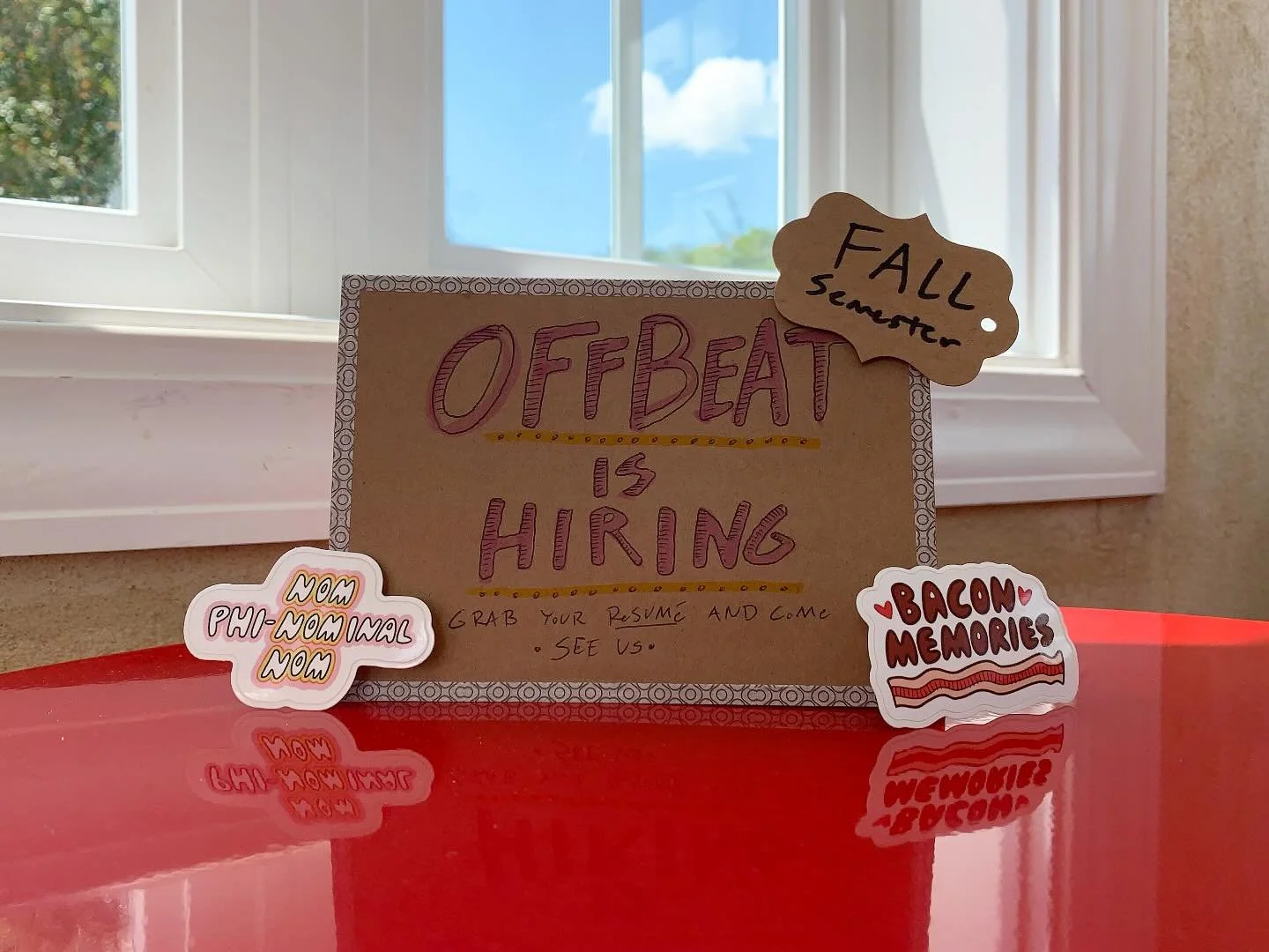 🚨🚨Offbeat in General is hiring for the Fall Semester and beyond! We are looking for outgoing and flexible workers to help us in our store and deli. 
Link to apply/learn more is in our Instagram bio and on our website: www.offbeatgeneralstore.com.