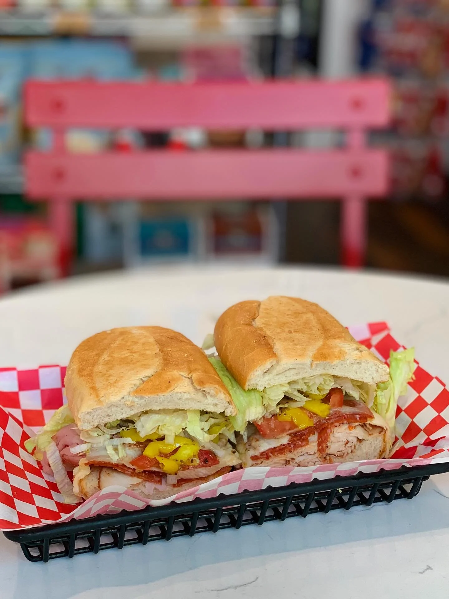 POV: You&rsquo;re about to be very, very full. 😋

Come by and try one of our customer favorites, the OffBeat Italian! Pepperoni, ham, mozzarella cheese, tomato, onion, banana peppers, deli dressing, and mayo on a toasted sourdough baguette. 🥖