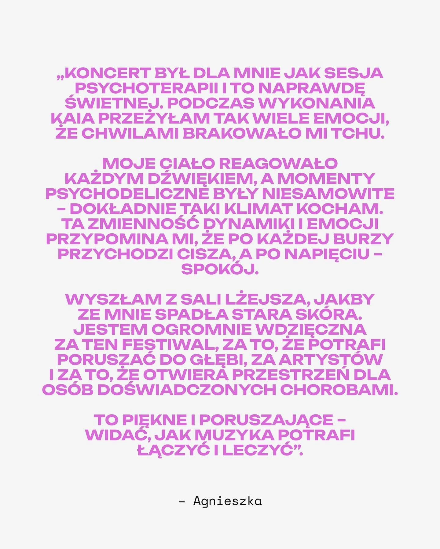&bull; Dziękujemy za te słowa. Właśnie dla takich chwil to wszystko robimy.

#silencemusicfestival