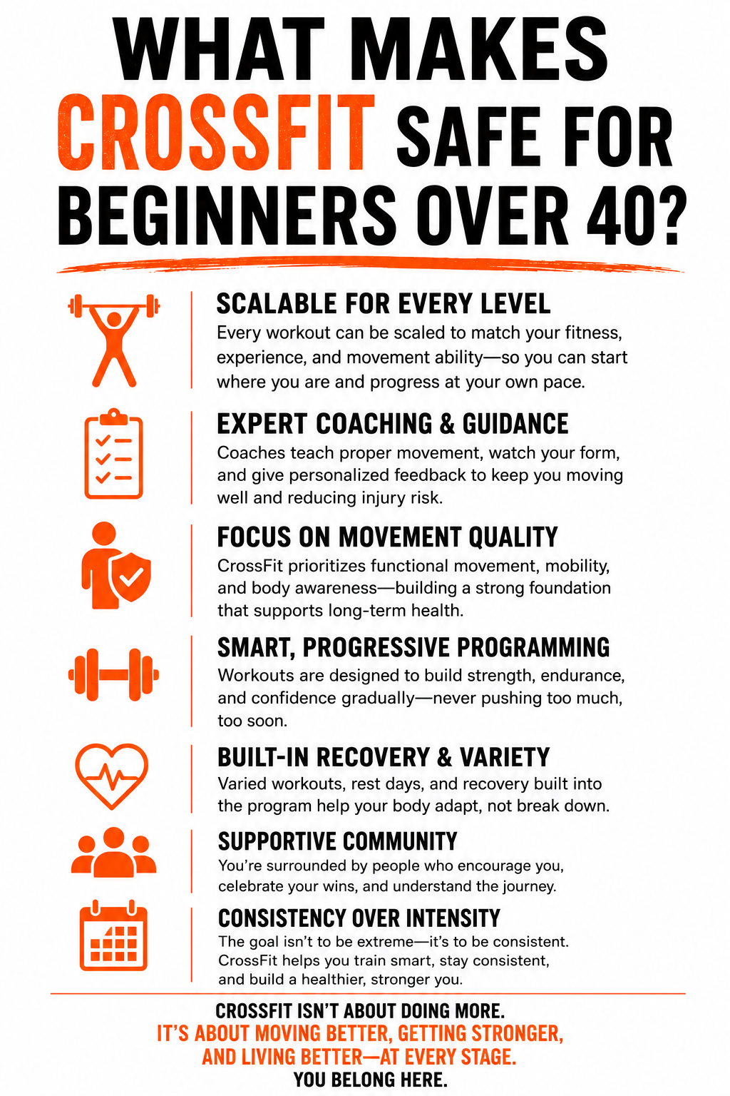 What Makes CrossFit Safe for Beginners Over 40?