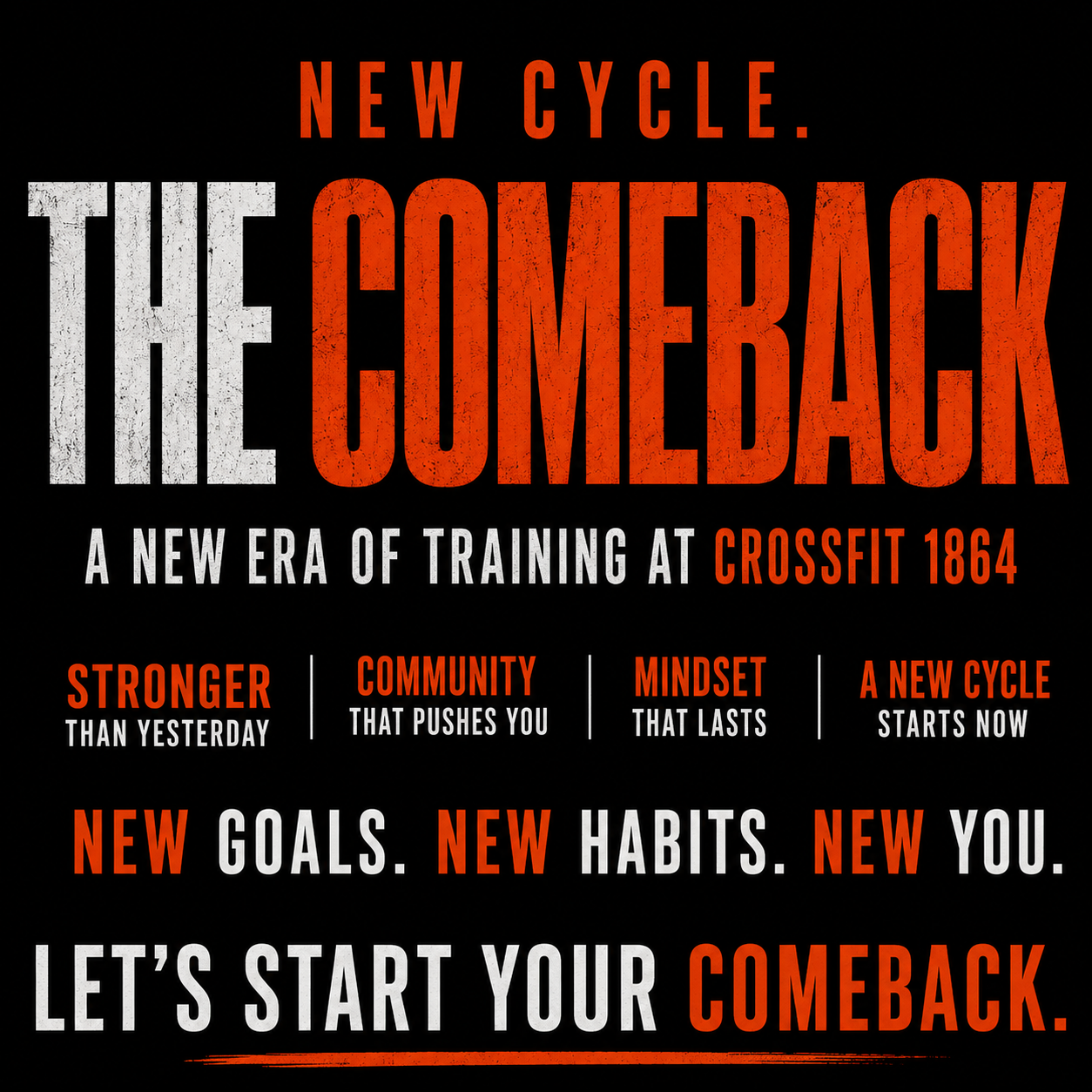 New Cycle: The Comeback, A New Era of Training at CrossFit 1864