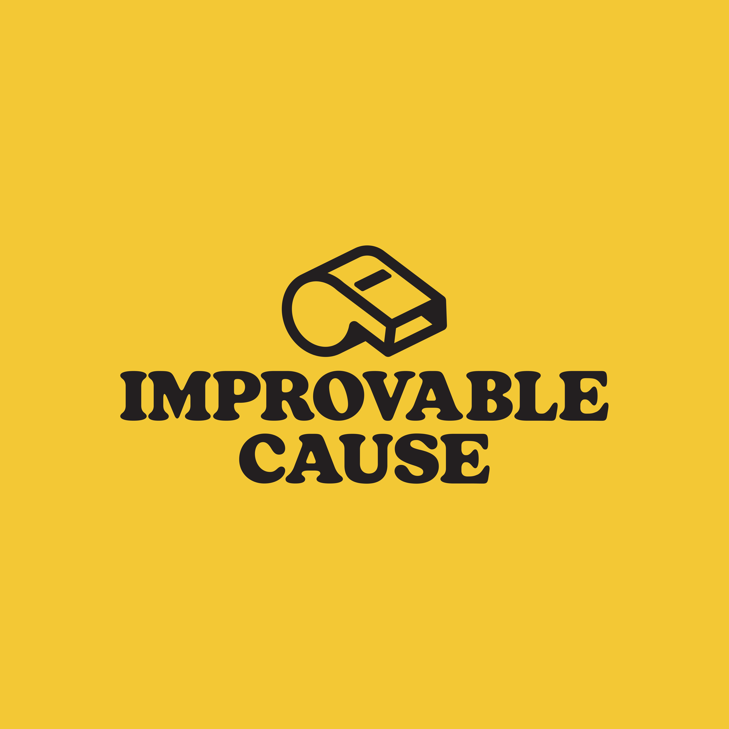 Improvable Cause Improv Troupe Logo Design Whistle Branding