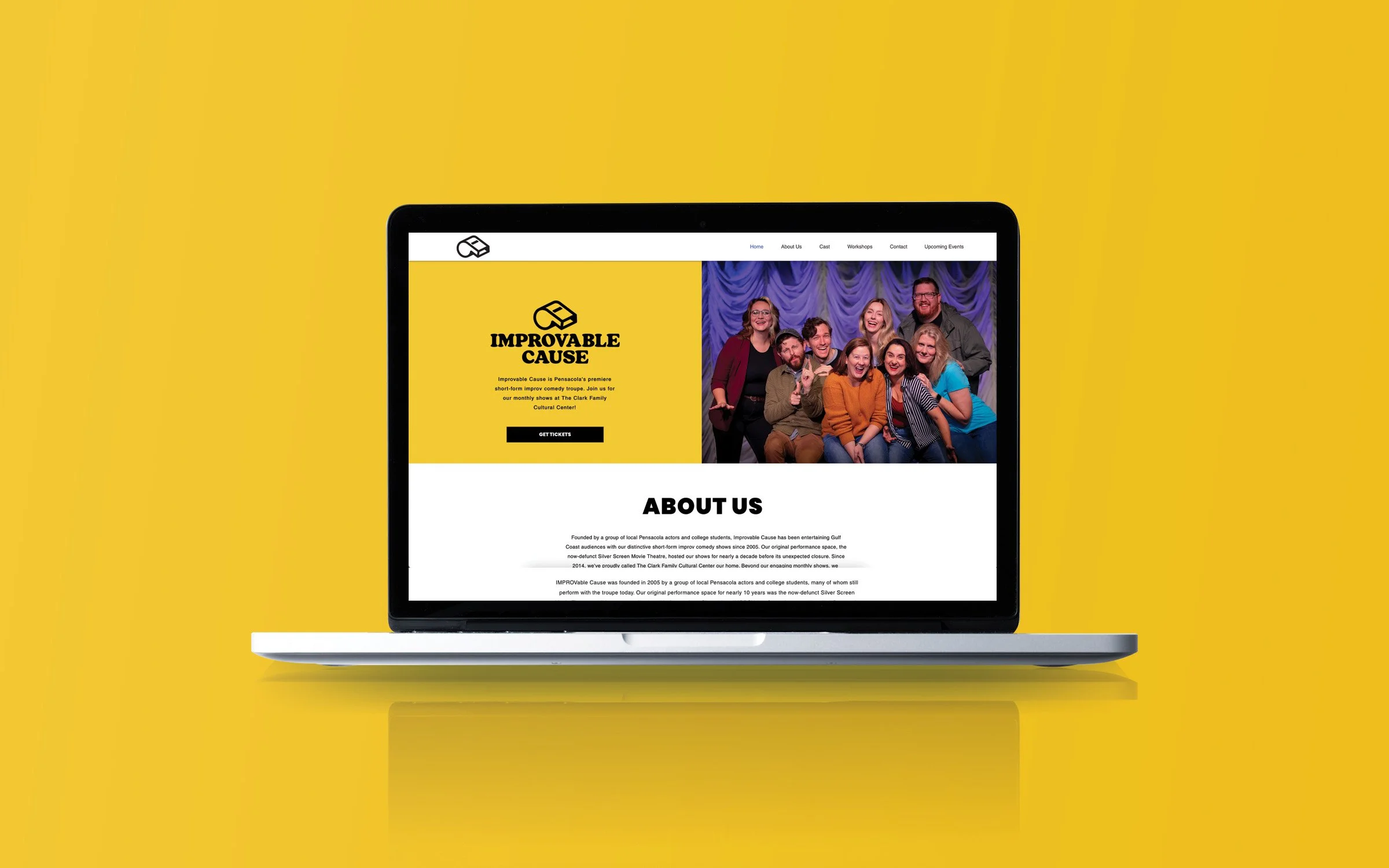 Improvable Cause Improv Troupe Logo Design Whistle Branding Website 