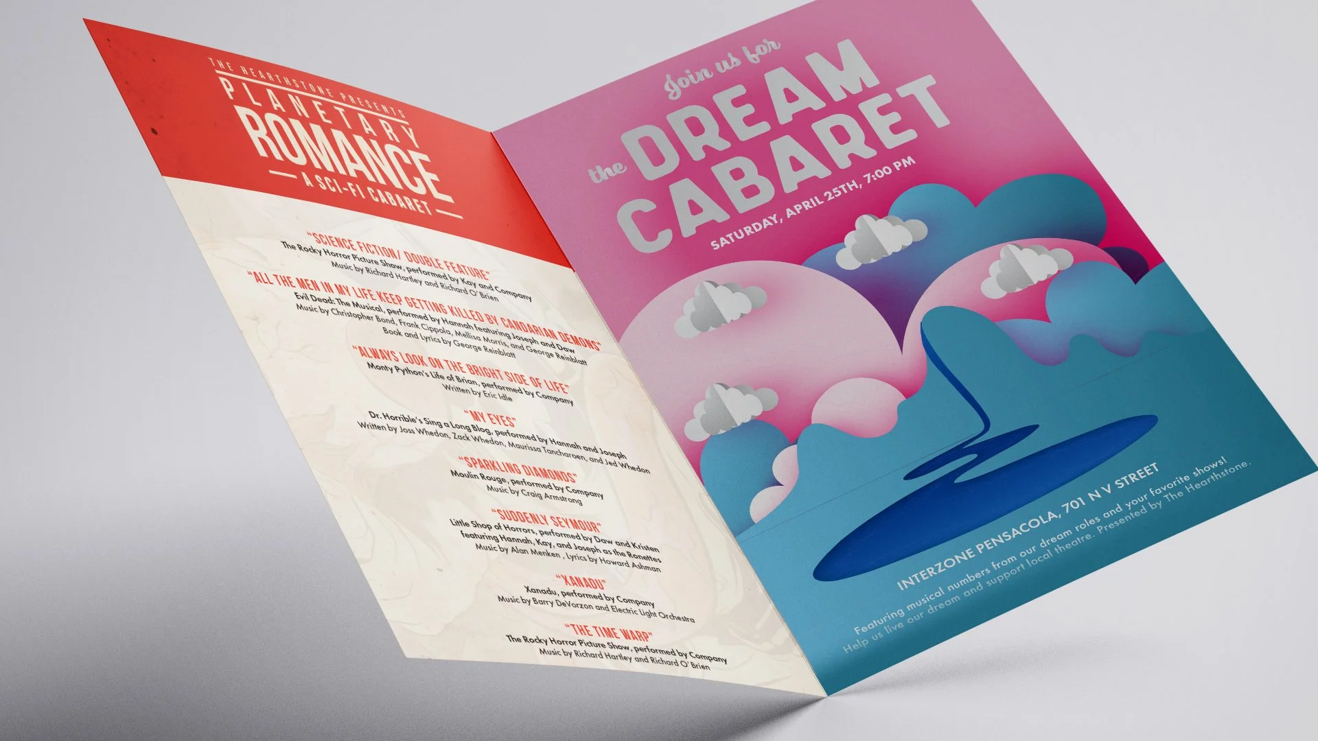 Hearthstone Theatre Program Design Illustration Planetary Romance