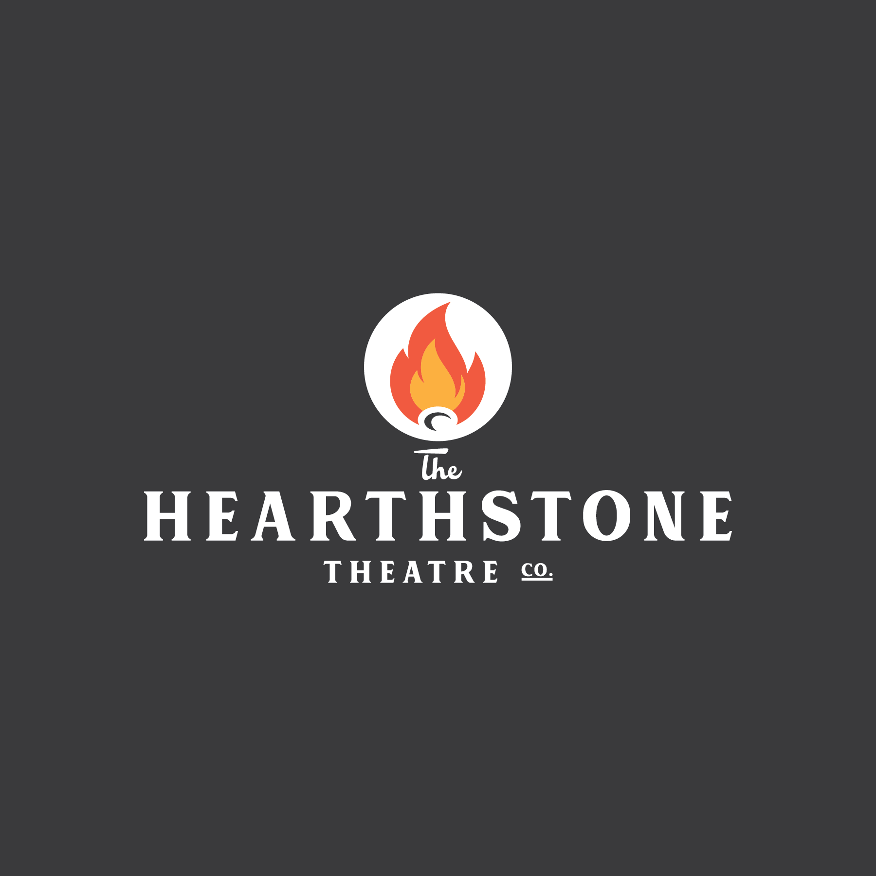 Hearthstone Theatre Hearth Stone Fire Logo Design Branding