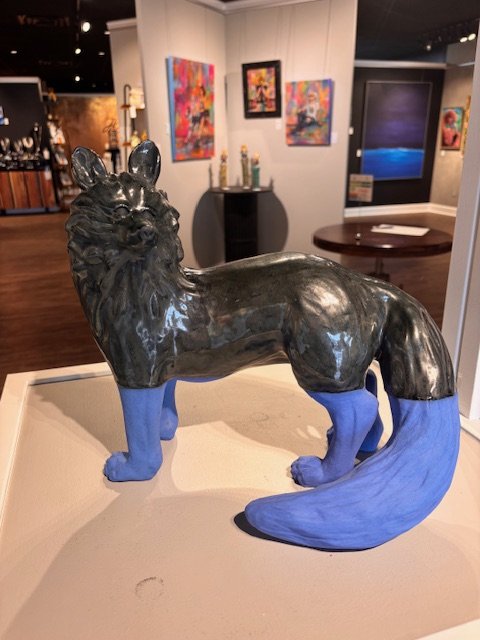 Nancy Newlove McElroy - Blue Fox - Ceramics - $1500