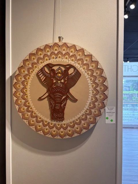 Alessandra Givens - Om Ganapati Mandala - Acrylic on Wood - $450 