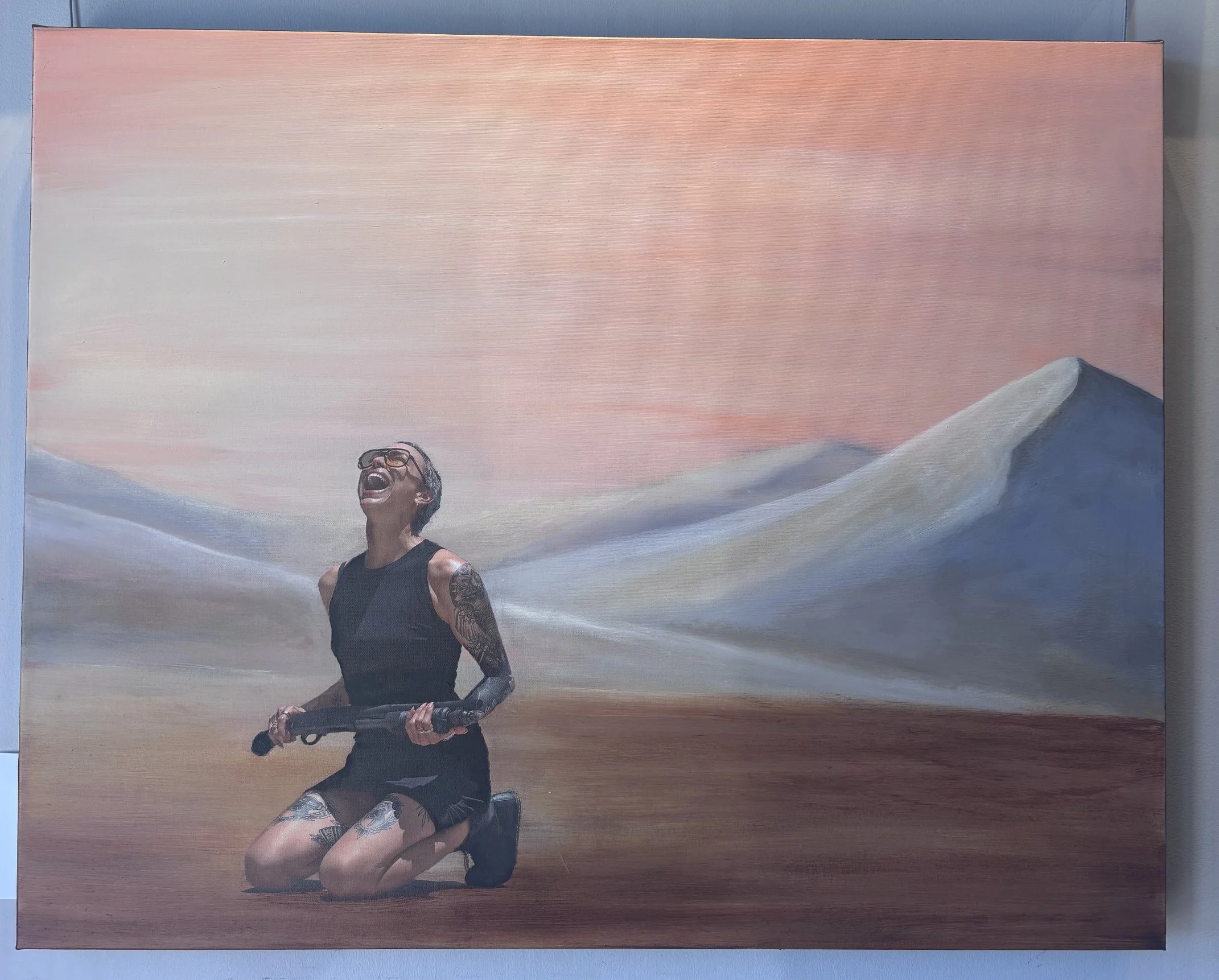 Tana Burd & Jon Benjamin; No Peace; Photography and Oil; $1500