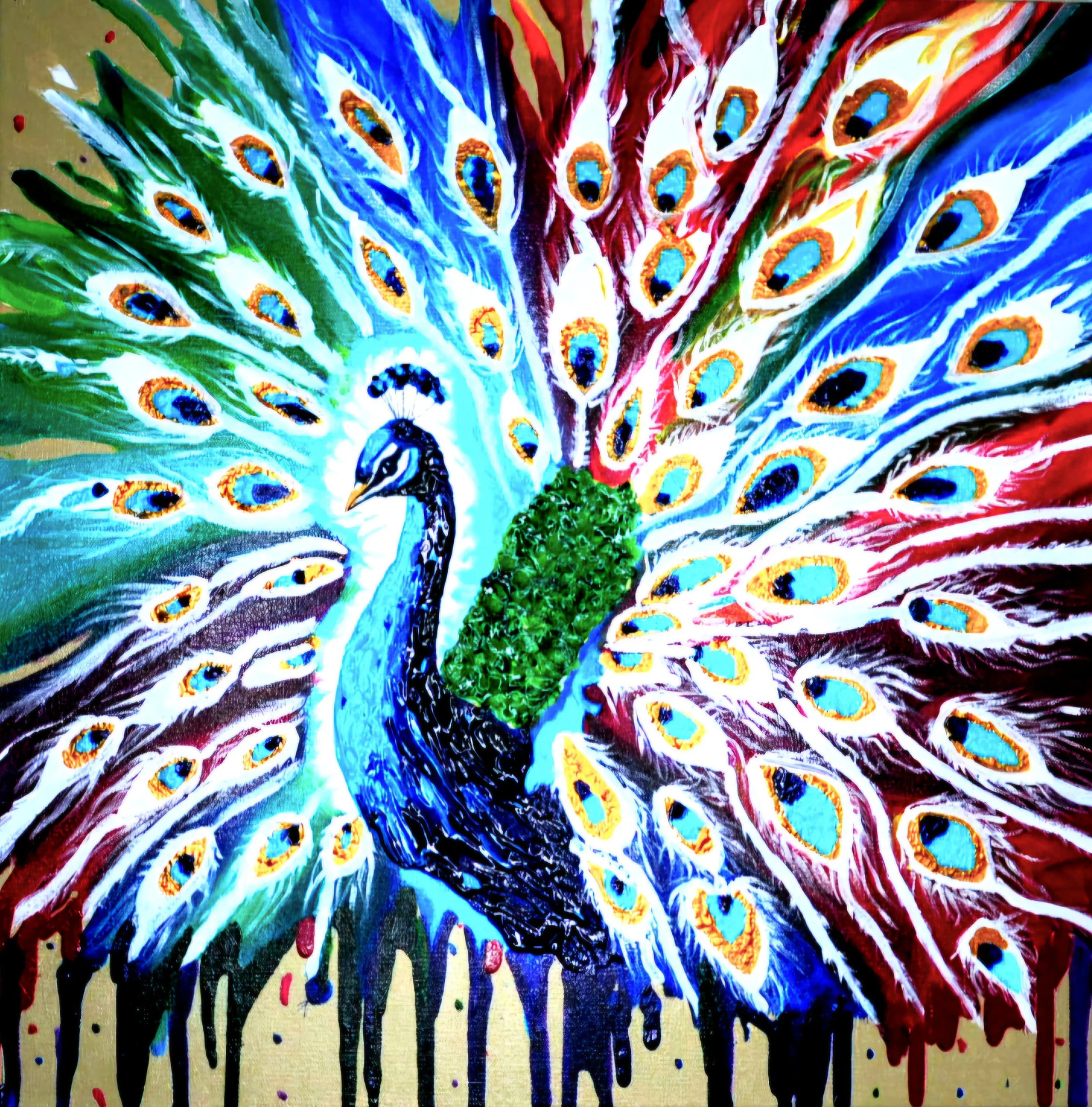 Tonya Harbuck - “Brave, Pure Bloom” - 20”x20” - Acrylic - I took it as freedom money, enough to choose peace over pressure. Solid message. - $450 