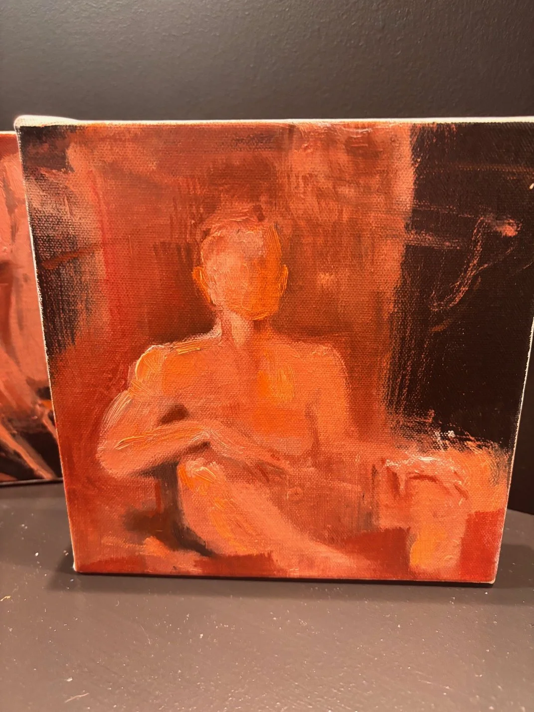 “Sit With It II”
$250
Margaret Schnebly Hodge
Oil on Canvas
8"x8" 

