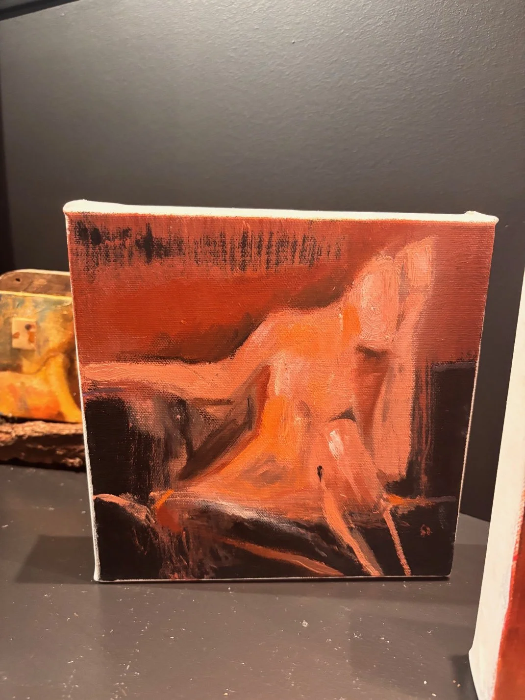 “Sit With It I”
$250
Margaret Schnebly Hodge
Oil on Canvas
8"x8"  
