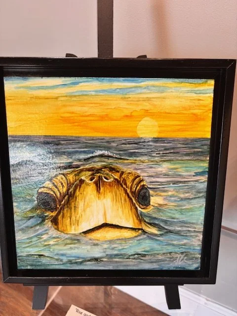 Teri Althouse - Rise & Shine - Alcohol Ink - $95 - Greet each morning with the rising sun and a guided spirit.