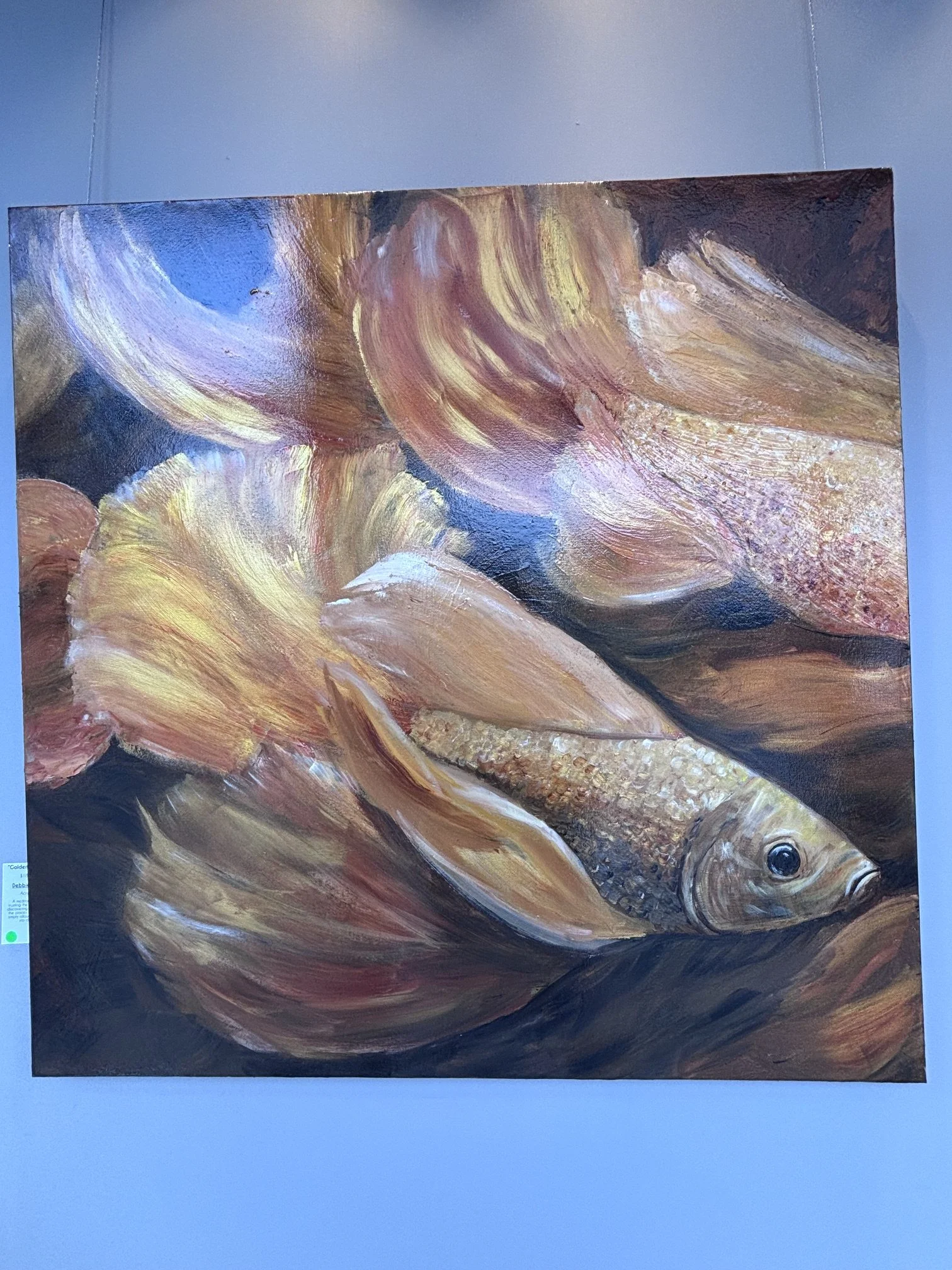 Debbie Nye; Golden Drift II; Acrylic; A meditation on trusting the flow, and discovering beauty in the places where we simply allow ourselve sto drift. ; $1,800