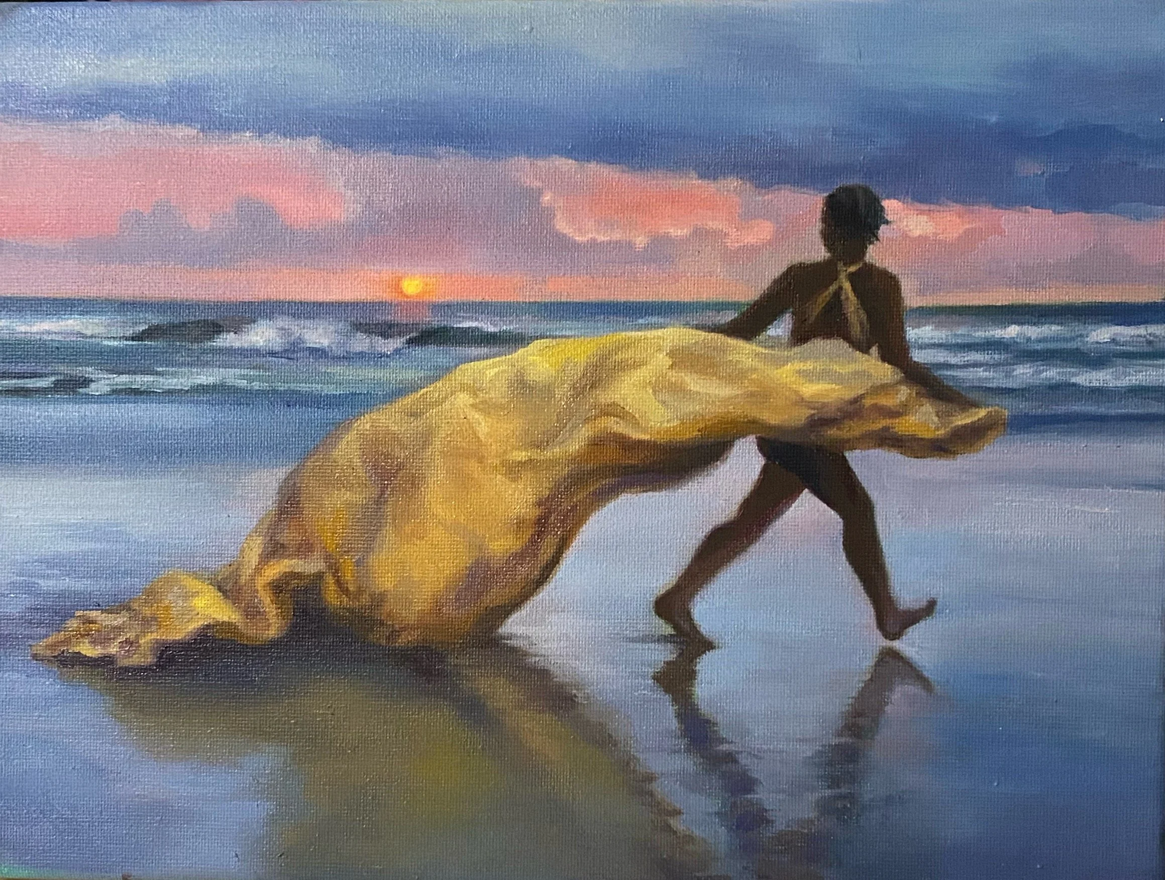 Erin McCullough; Freedom; Oil on Canvas; 10x13; The woman in this image has fought for life. Don’t quit before the miracle happens.; $400
