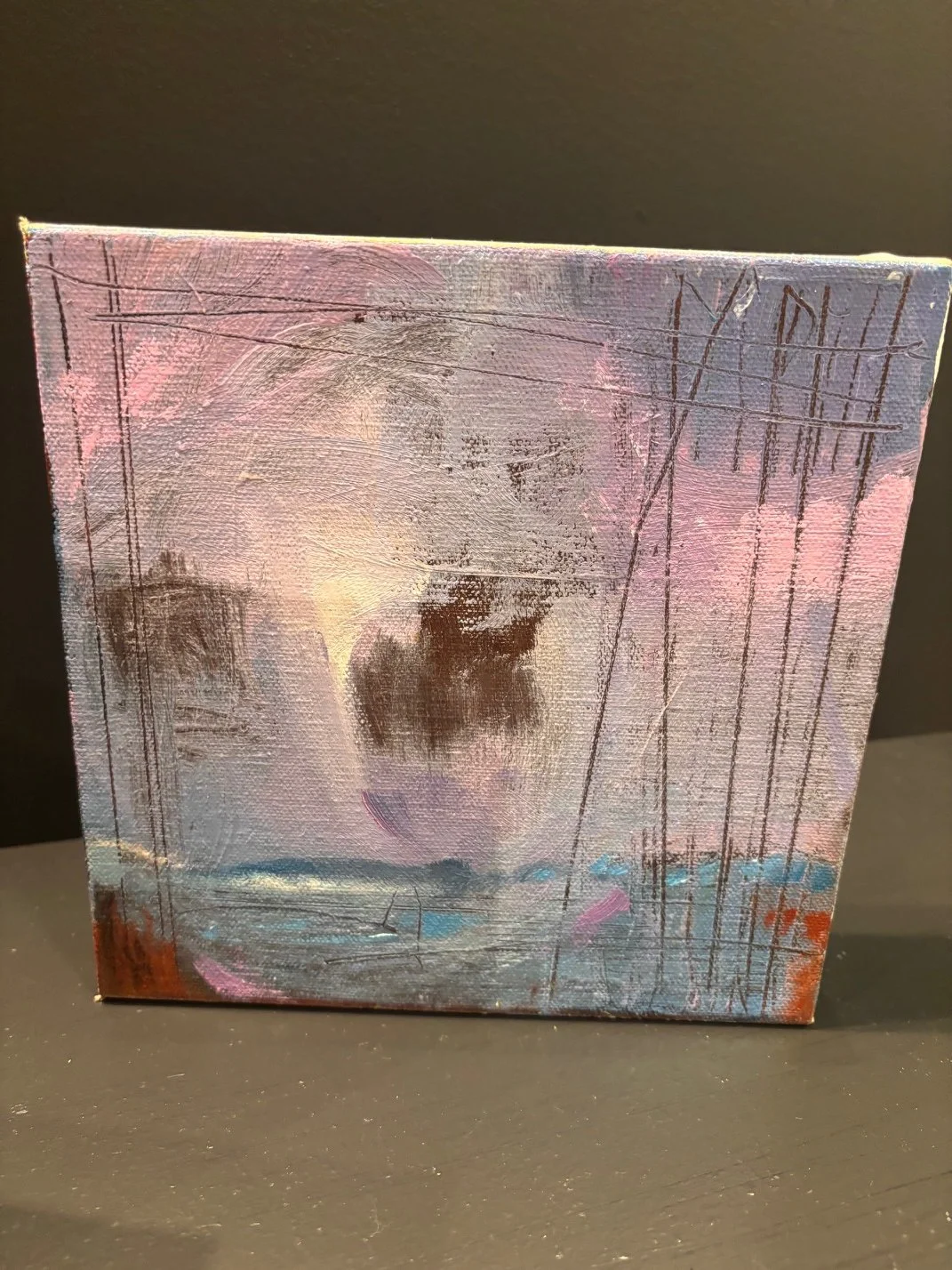 “Glimmer II”
$250
Margaret Schnebly Hodge
Oil on Canvas 
8"x8" 