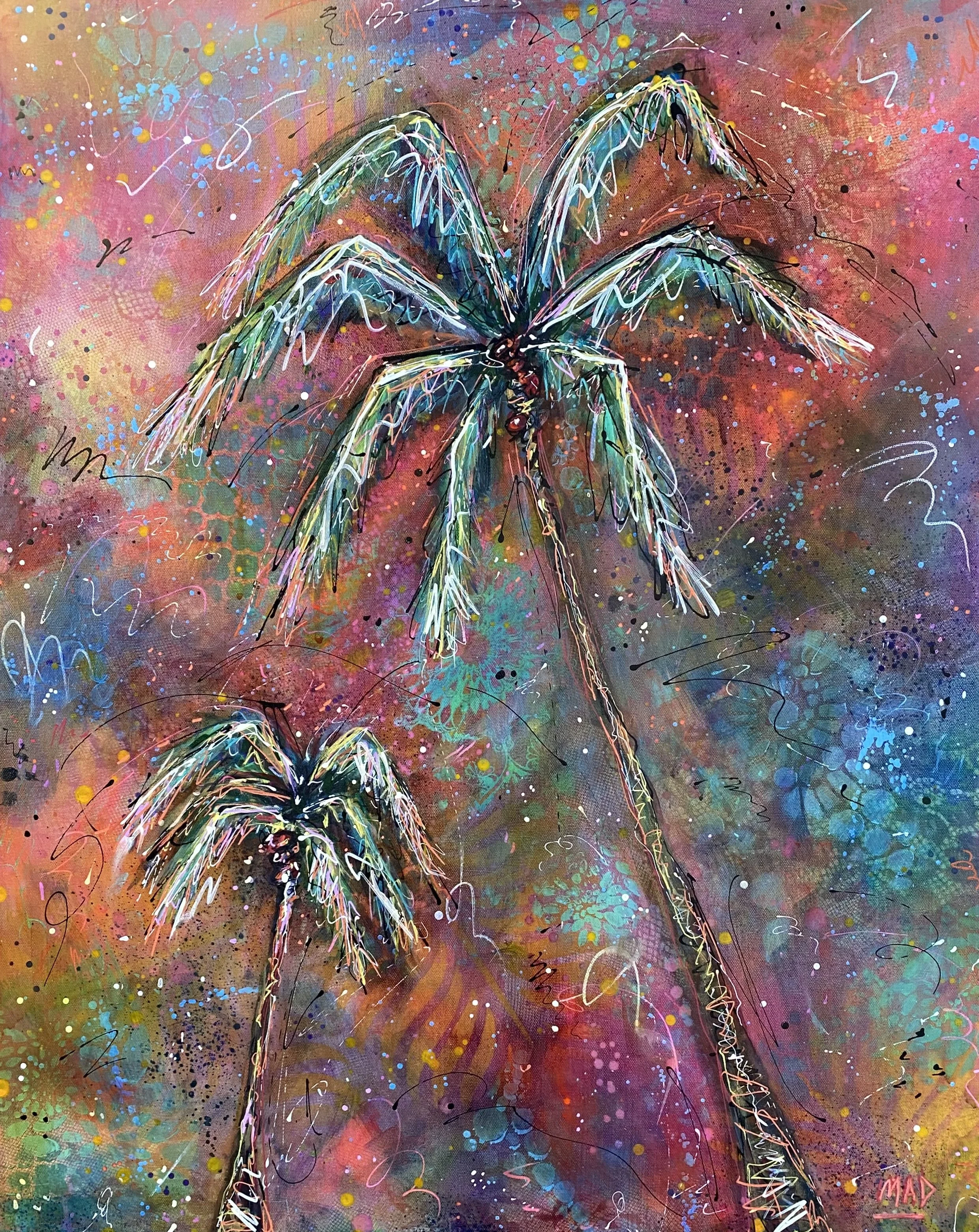 Jazzy Palm Tree #4- 24" x 30" - $600