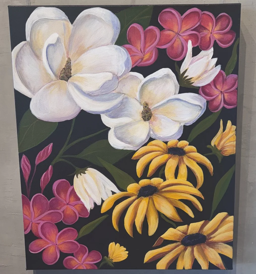 Teri Althouse & Thays Franca; Art in Bloom; Small study for the mural on Art Spotlight; $640