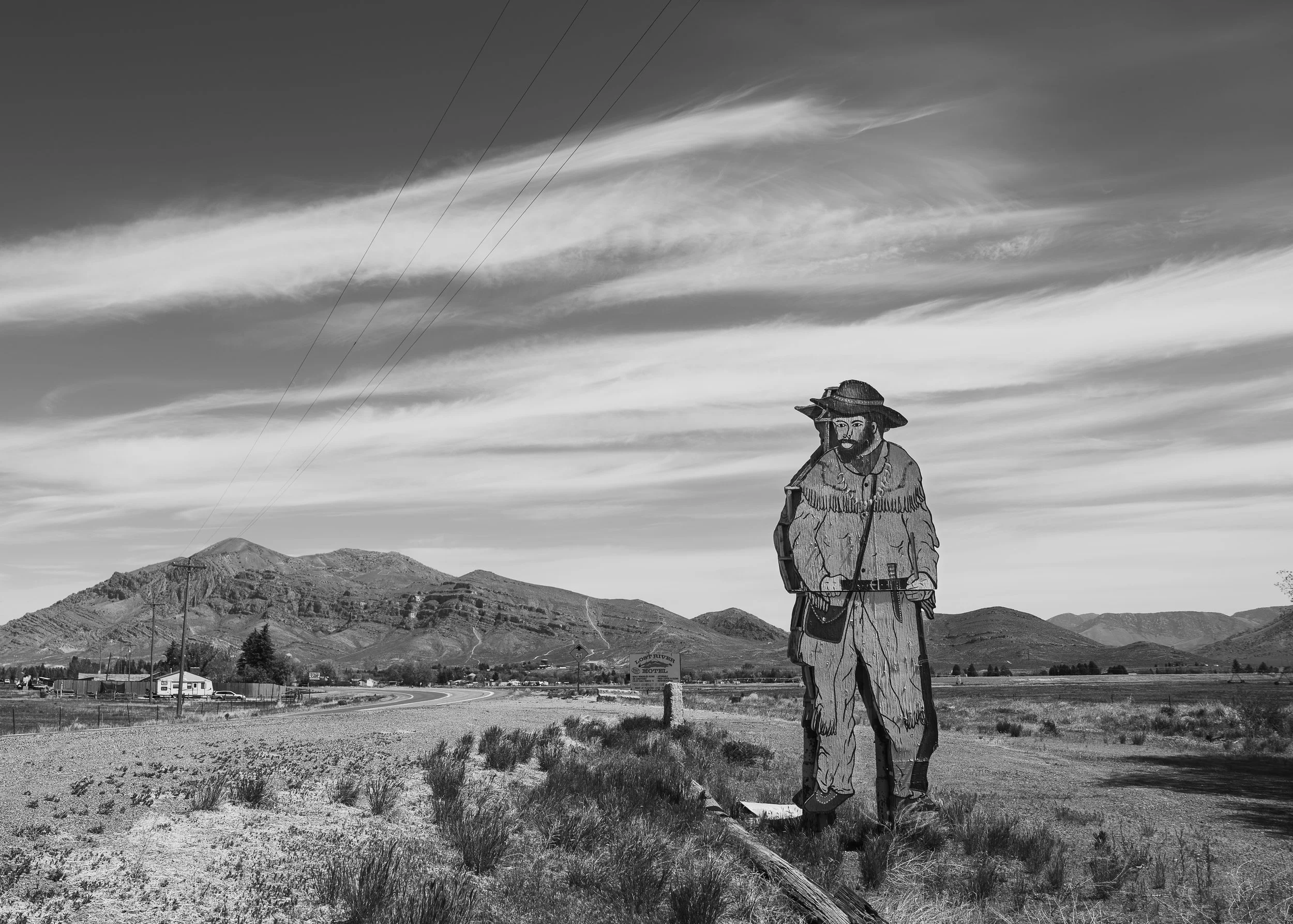 Tana Burd; The Mountain Man; 18x24; Photography; The Mountain Man greets you as you enter Arco, Idaho...the first city in the world to be lit by atomic power!; $250