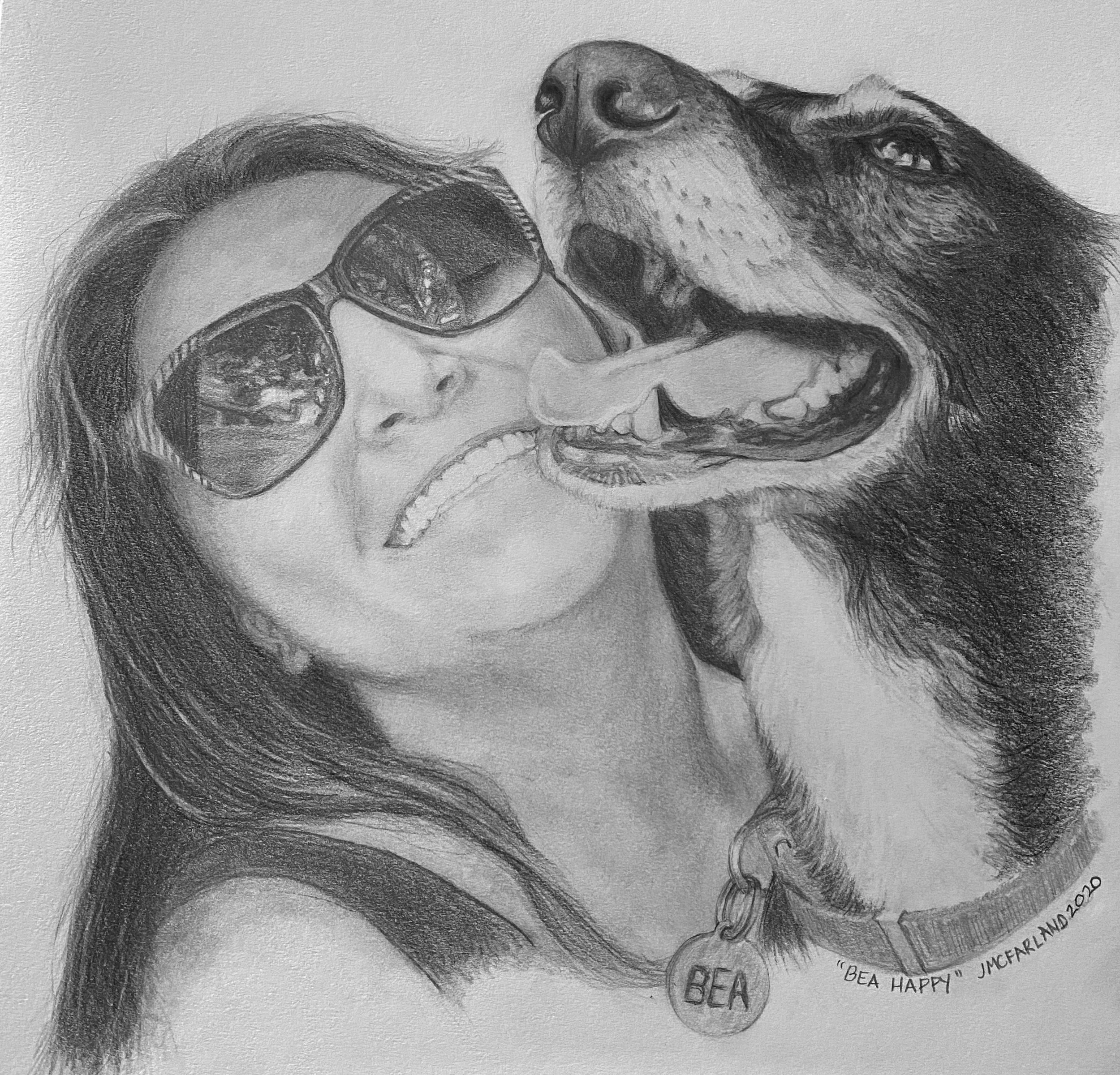 ""Bea Happy" - 2020
Graphite Pencil on Strathmore Drawing Paper