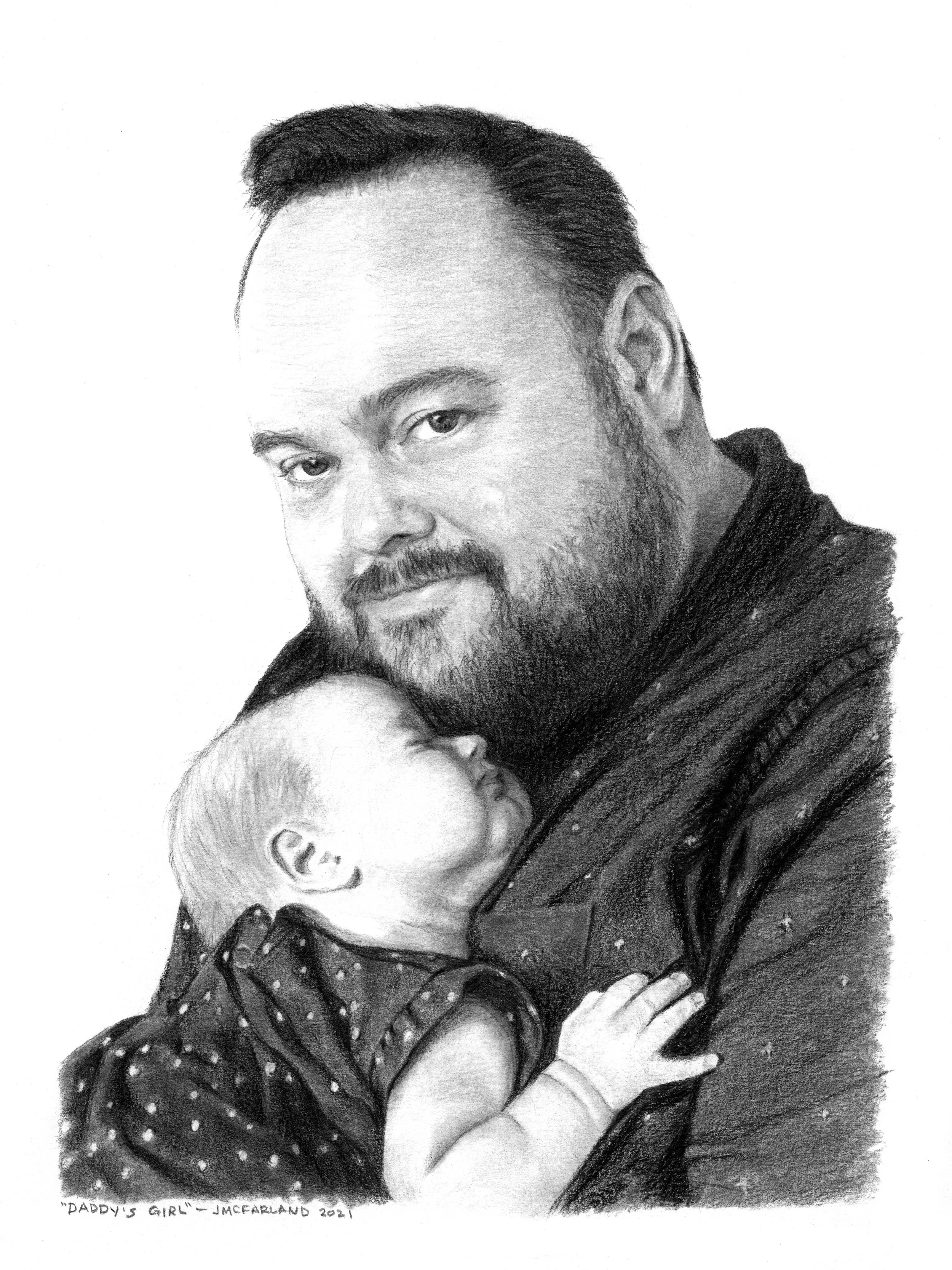 "Daddy's Girl" - 2021
Graphite Pencil on Strathmore Drawing Paper