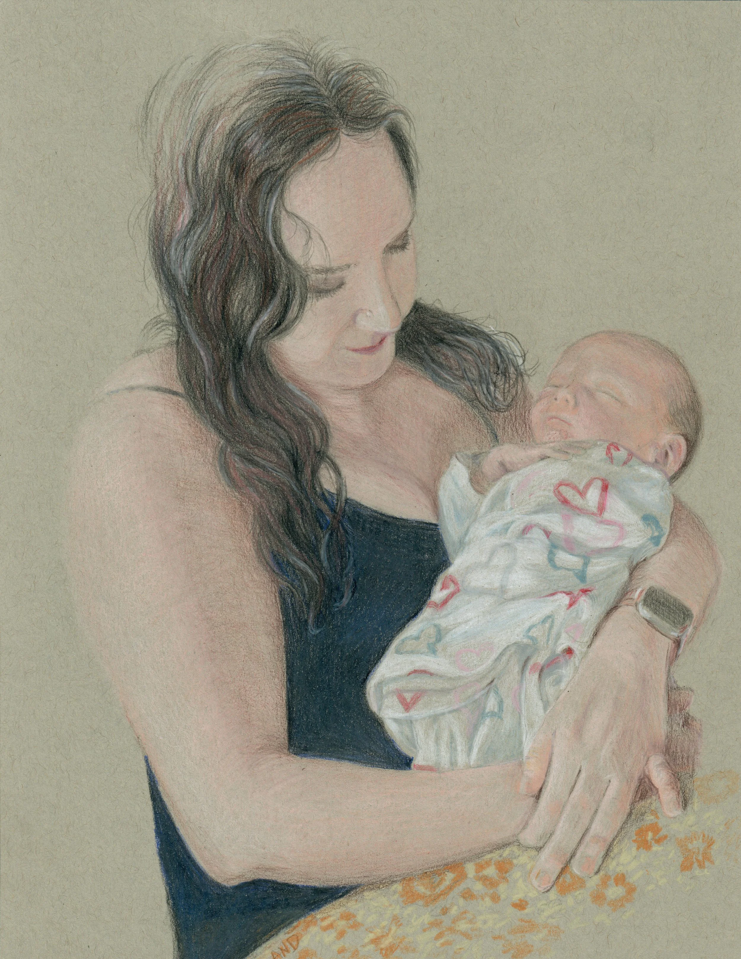 "Bundle of Joy" - 2020
Colored Pencil on Strathmore Toned Mixed Media Paper
