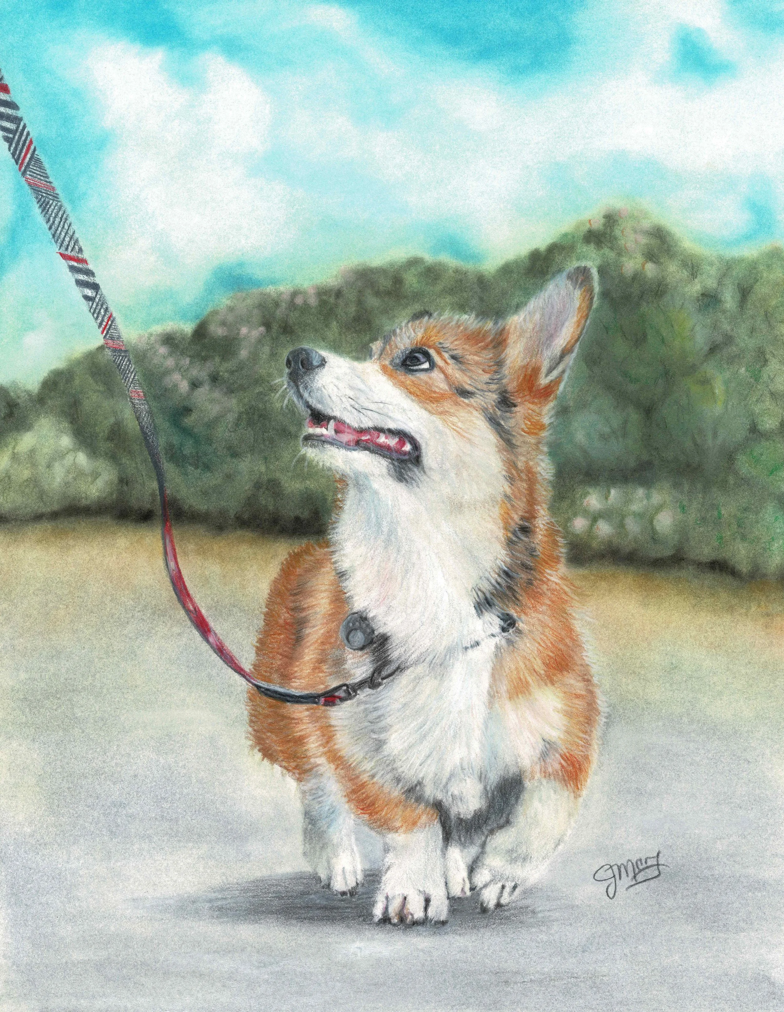"Keeping Step" - Wildlife Whispers - 2026 Colored Pencil and PanPastel on Fabriano Acquarello Watercolour Paper. (Licensed Shutterstock Reference Photo by Jus_Ol.) 11 x 14 Framed Original - $350. Limited Edition Giclee Prints Available. "I will instr