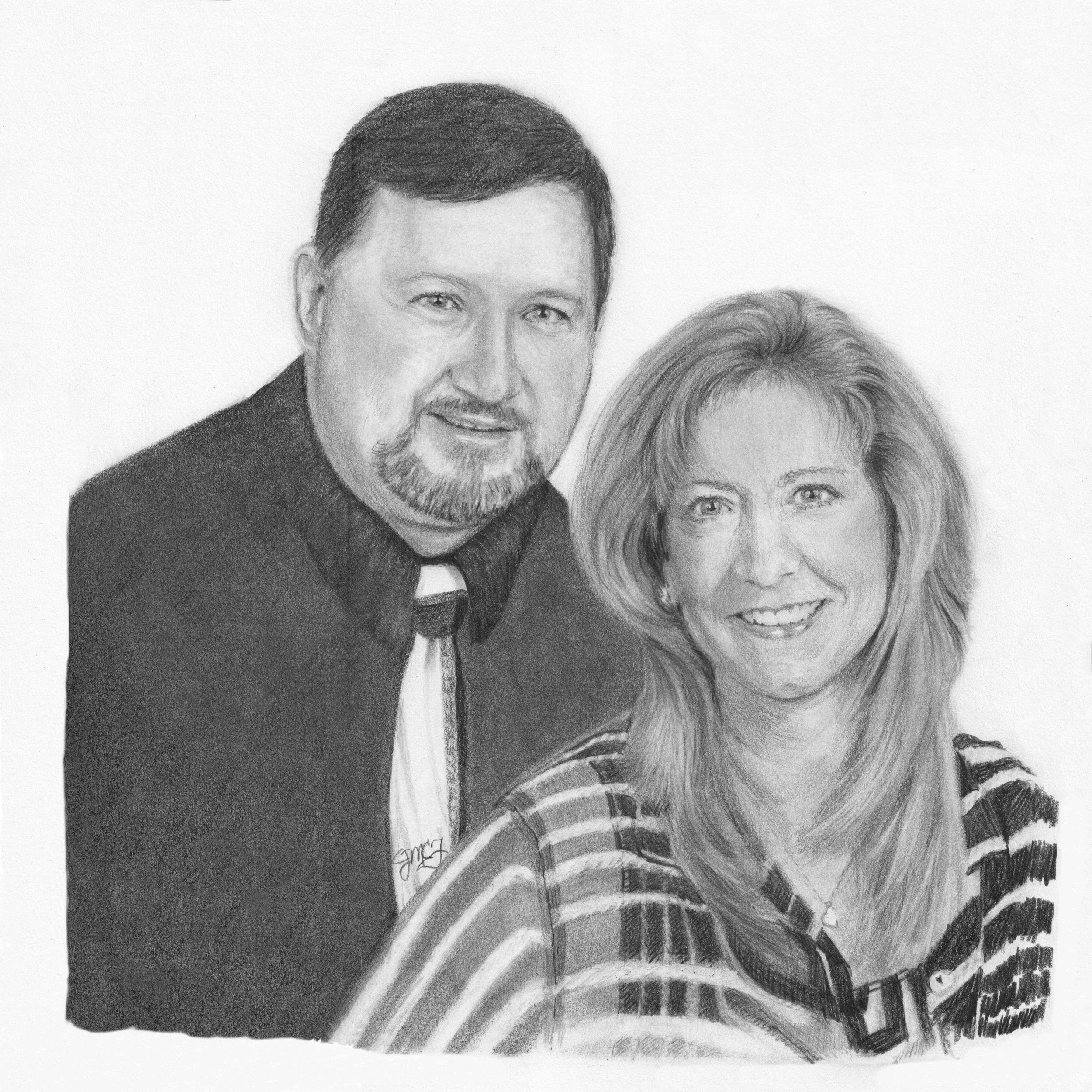 "Jeff and Julie" - 2024 Graphite Pencil on Strathmore Drawing paper