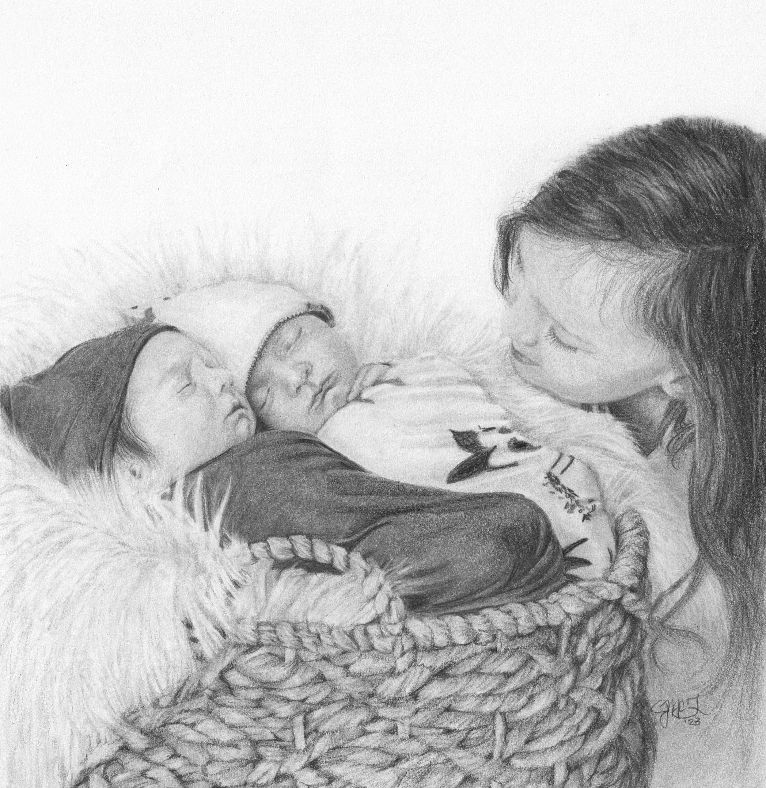 "Basket of Blessings" - 2023
Graphite Pencil on Strathmore Drawing Paper