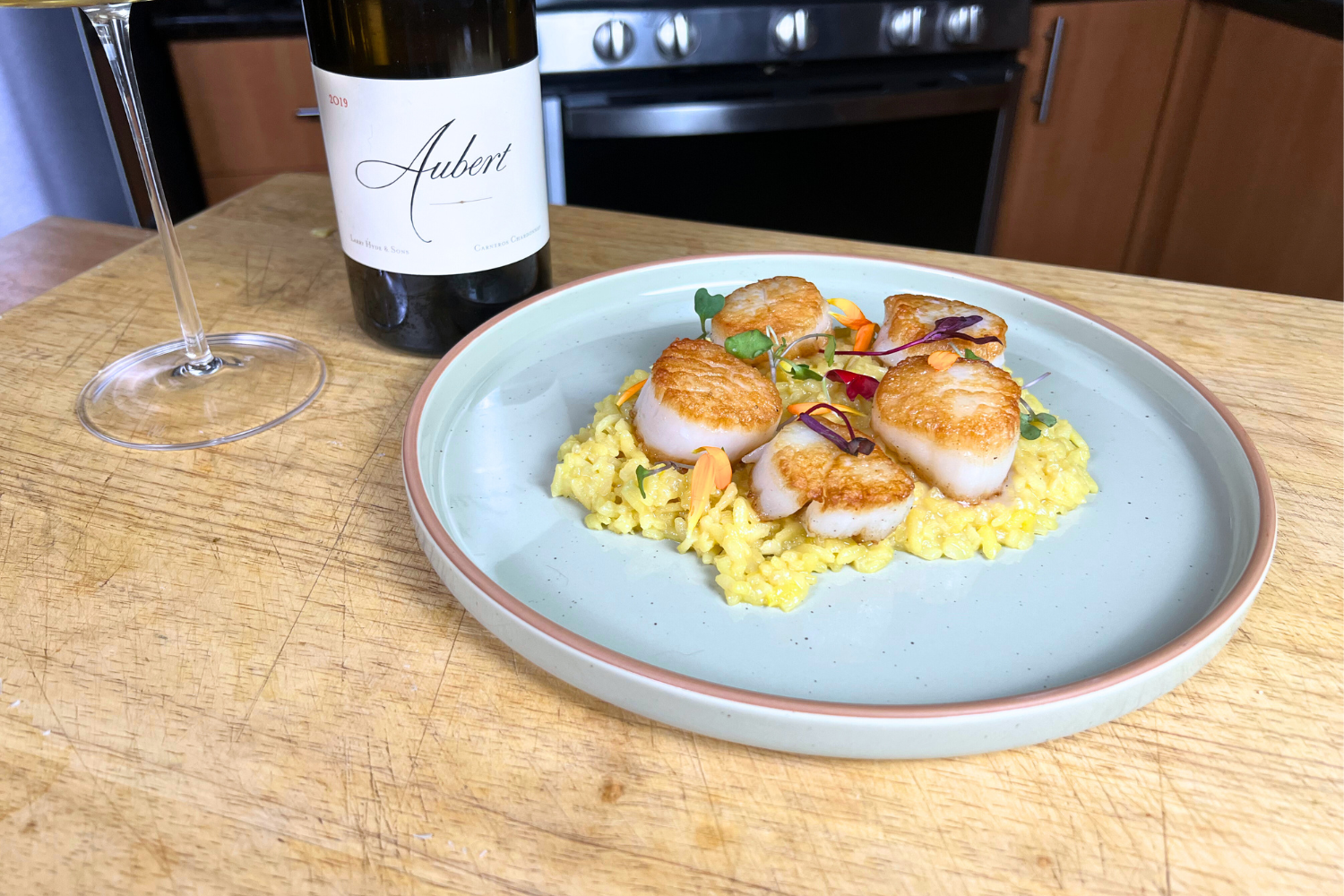 Seared Scallops with Creamy Risotto