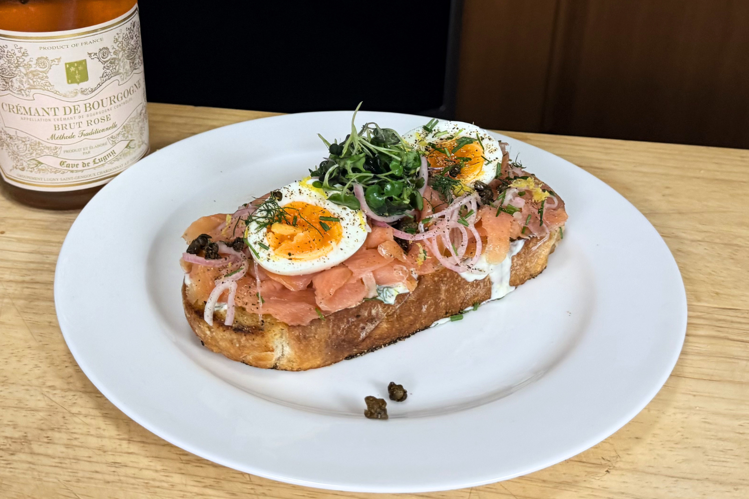 Smoked Salmon Tartine with Jammy Egg