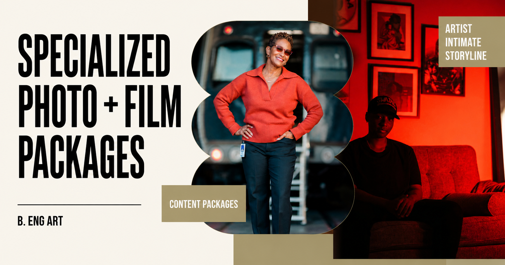 Specialized Photo and Film Packages featuring Artist Intimate Storyline and Content Packages by B. Eng Art