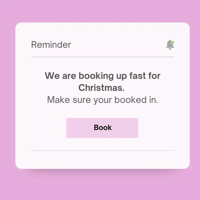 Don't miss out! Only a few spots left in December. Book now by calling us or visiting www.kellyellesalon.com.au 🎄🎅🏻