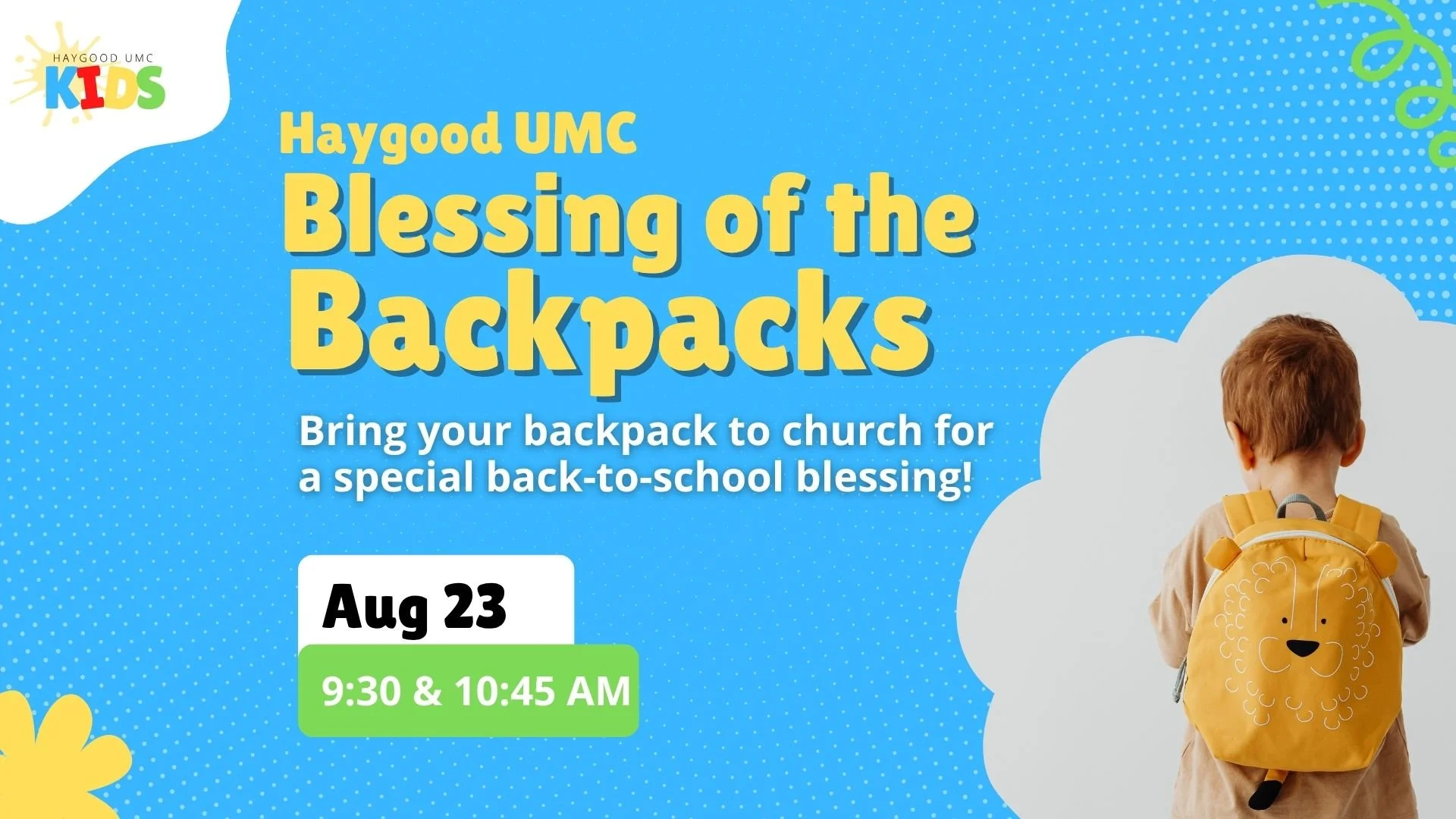 Blessing of the Backpacks