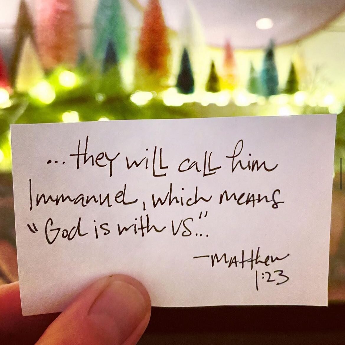 Immanuel. It&rsquo;s a total Christmas word. You only really hear it during this time of year. And I&rsquo;ll have you know, for most of my life I had no clue what it meant. 

But it&rsquo;s the best! ✨

Immanuel means The &ldquo;With-Us&rdquo; God. 
